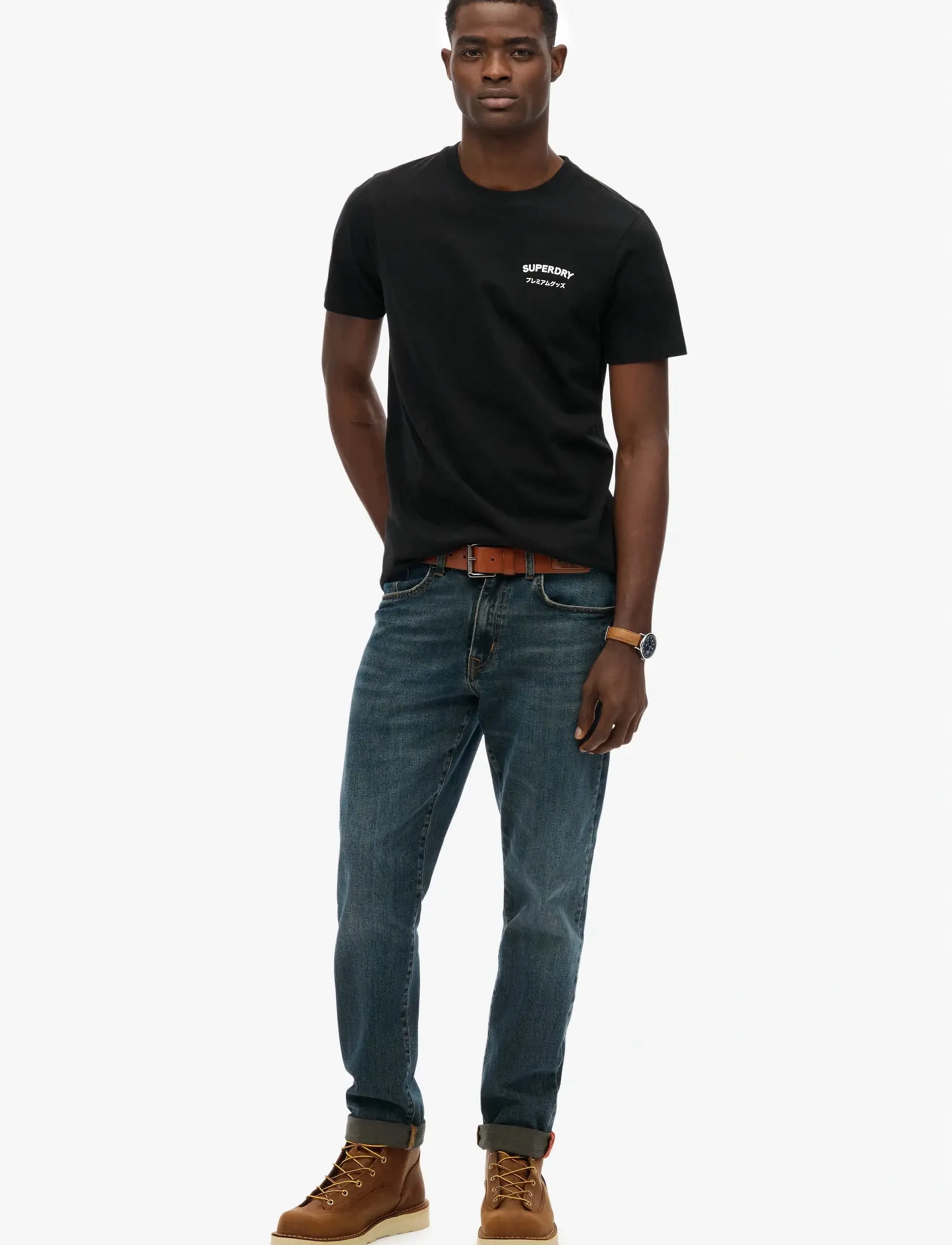 Superdry - BRITISH DESIGN RELAXED TEE - laveste priser - black - 5