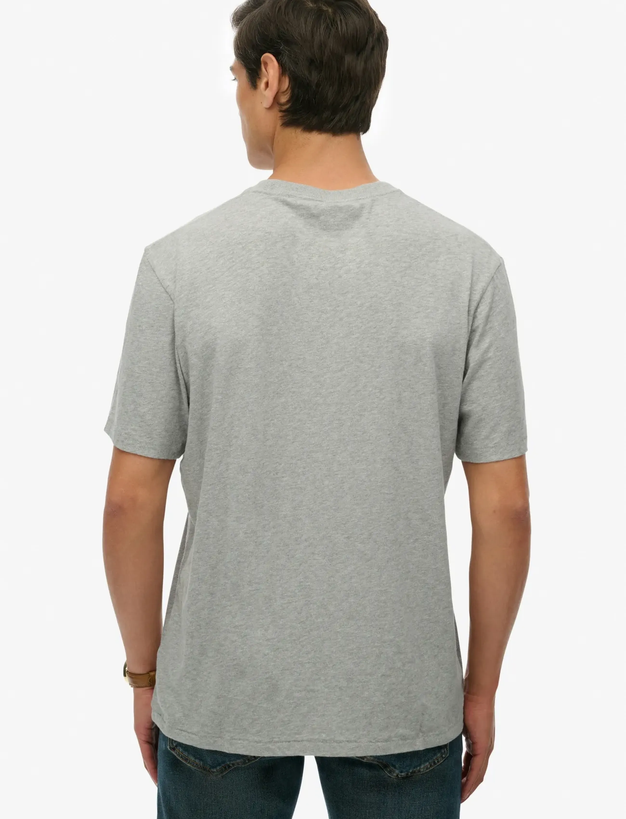 Superdry - MERCHANT GRAPHIC TEE - kortärmade t-shirts - vintage sweat light grey marl - 2