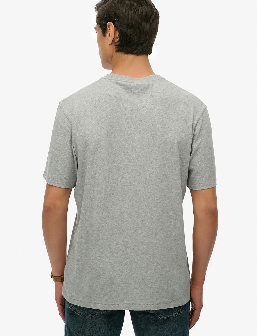 Superdry - MERCHANT GRAPHIC TEE - kortärmade t-shirts - vintage sweat light grey marl - 2