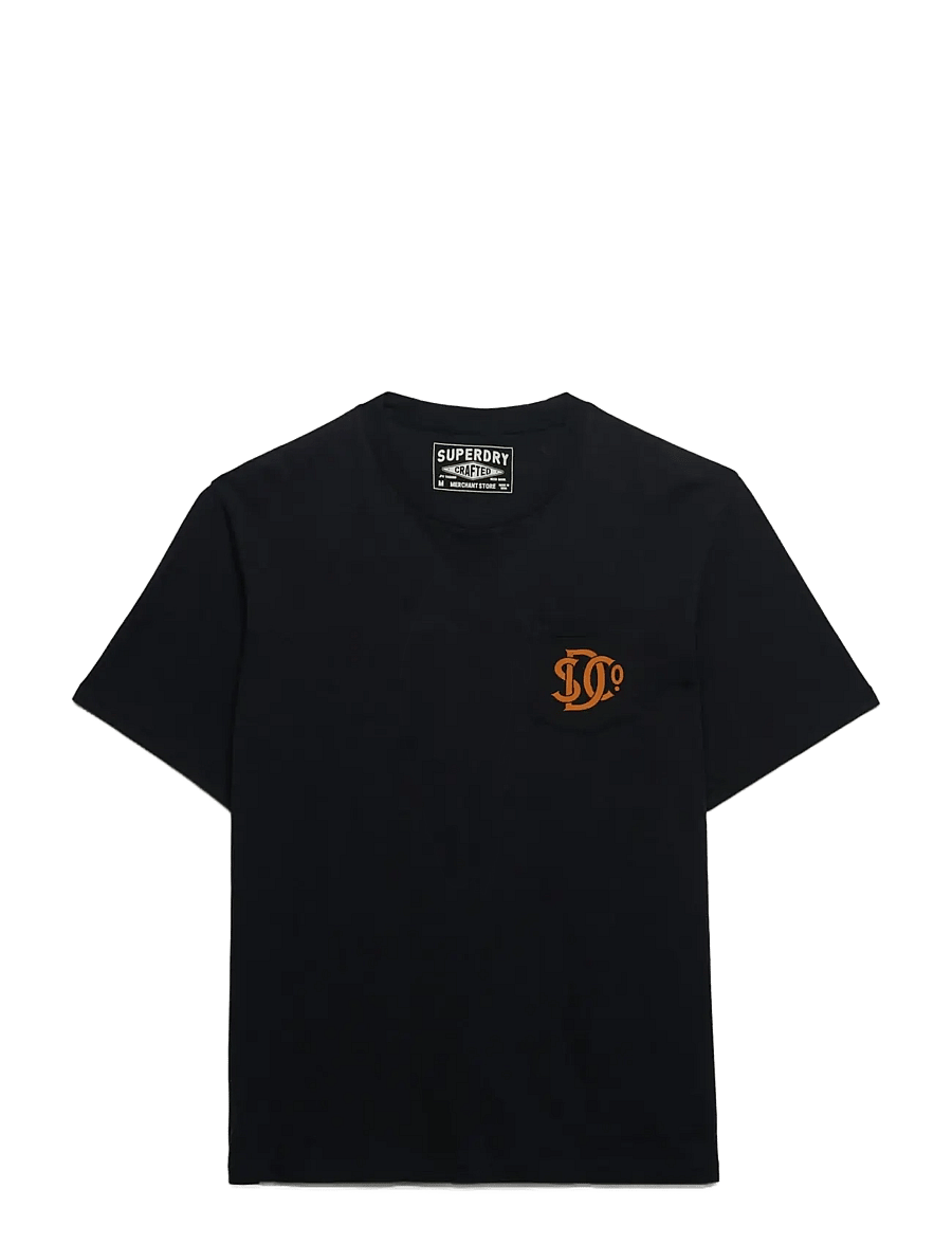 Superdry - MERCHANT GRAPHIC TEE - kortärmade t-shirts - manor house black - 1