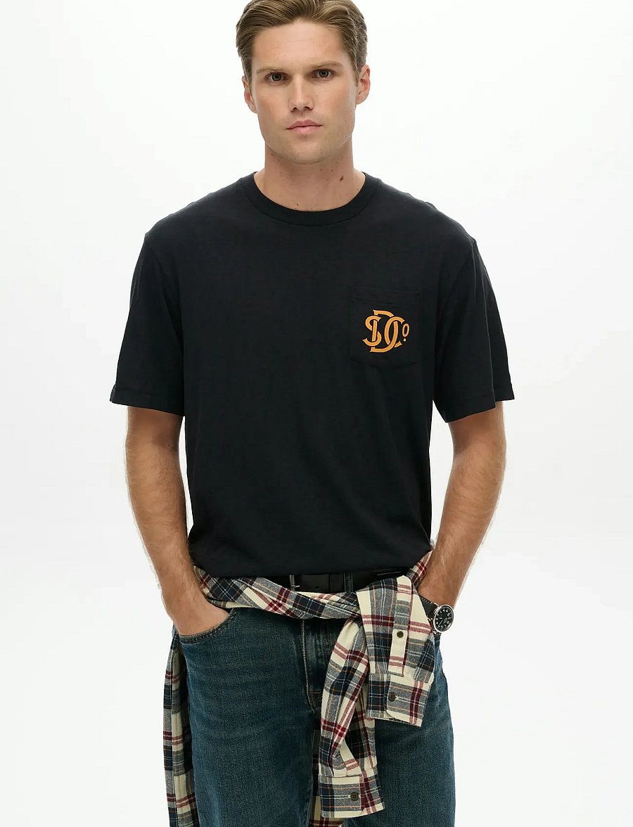 Superdry - MERCHANT GRAPHIC TEE - kortärmade t-shirts - manor house black - 0