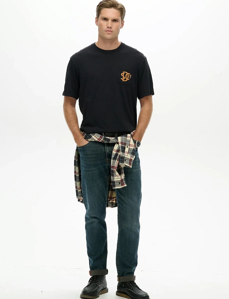 Superdry - MERCHANT GRAPHIC TEE - kortärmade t-shirts - manor house black - 3