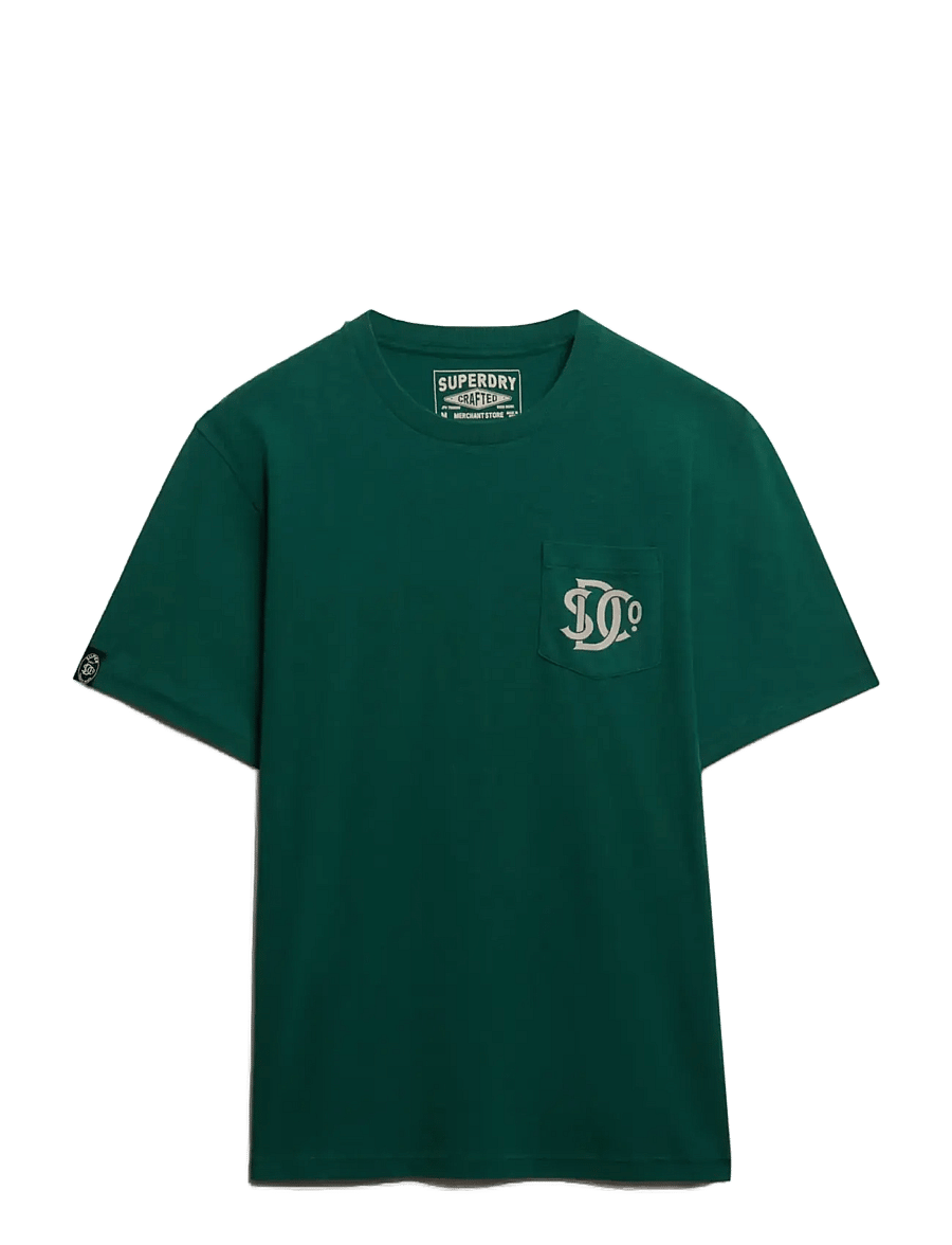 Superdry - MERCHANT GRAPHIC TEE - kortärmade t-shirts - pine green - 1