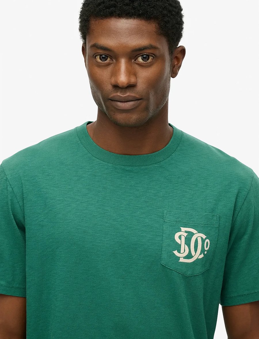 Superdry - MERCHANT GRAPHIC TEE - kortärmade t-shirts - pine green - 4