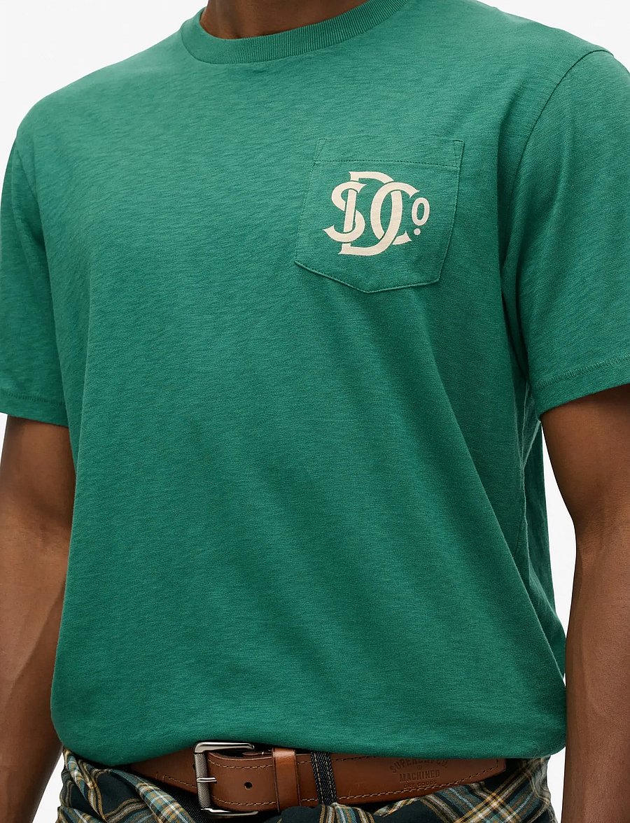 Superdry - MERCHANT GRAPHIC TEE - kortärmade t-shirts - pine green - 5
