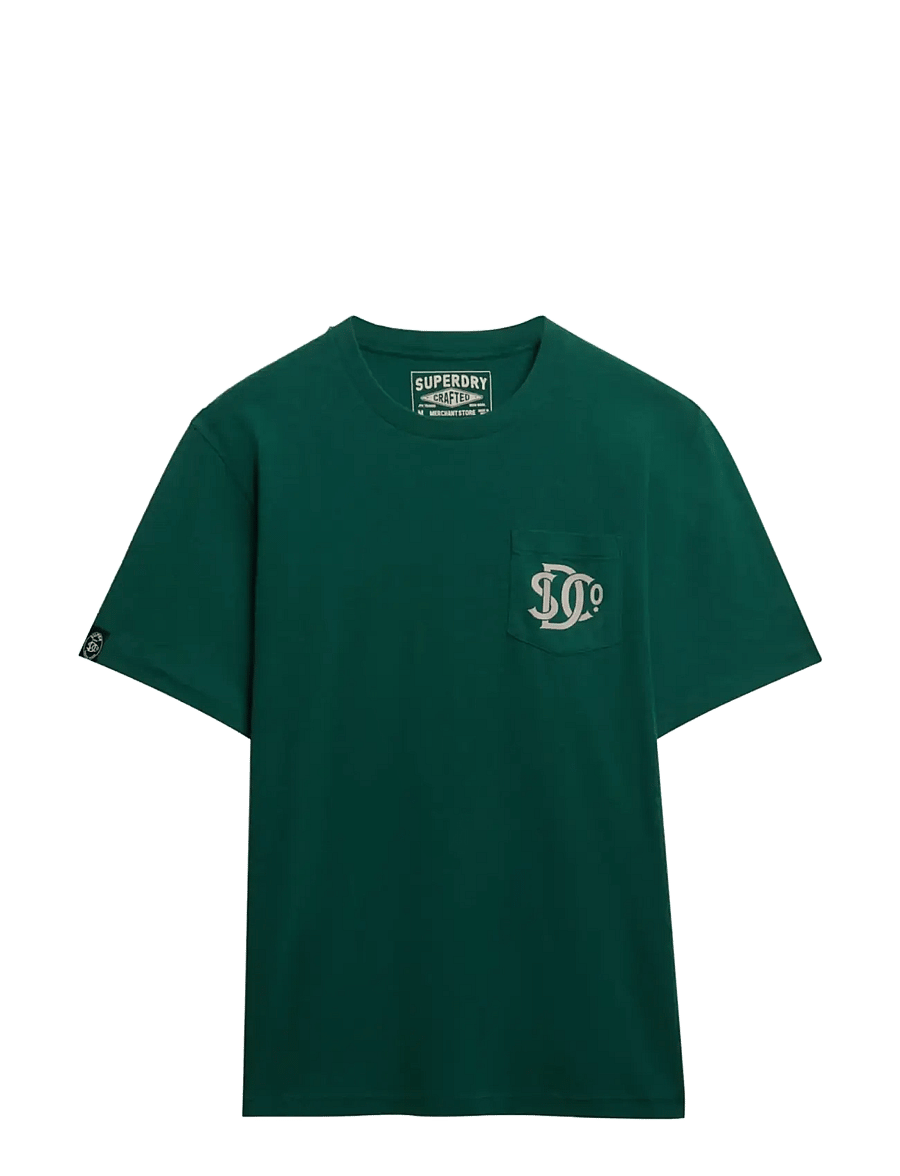Superdry - MERCHANT GRAPHIC TEE - kortärmade t-shirts - pine green - 2