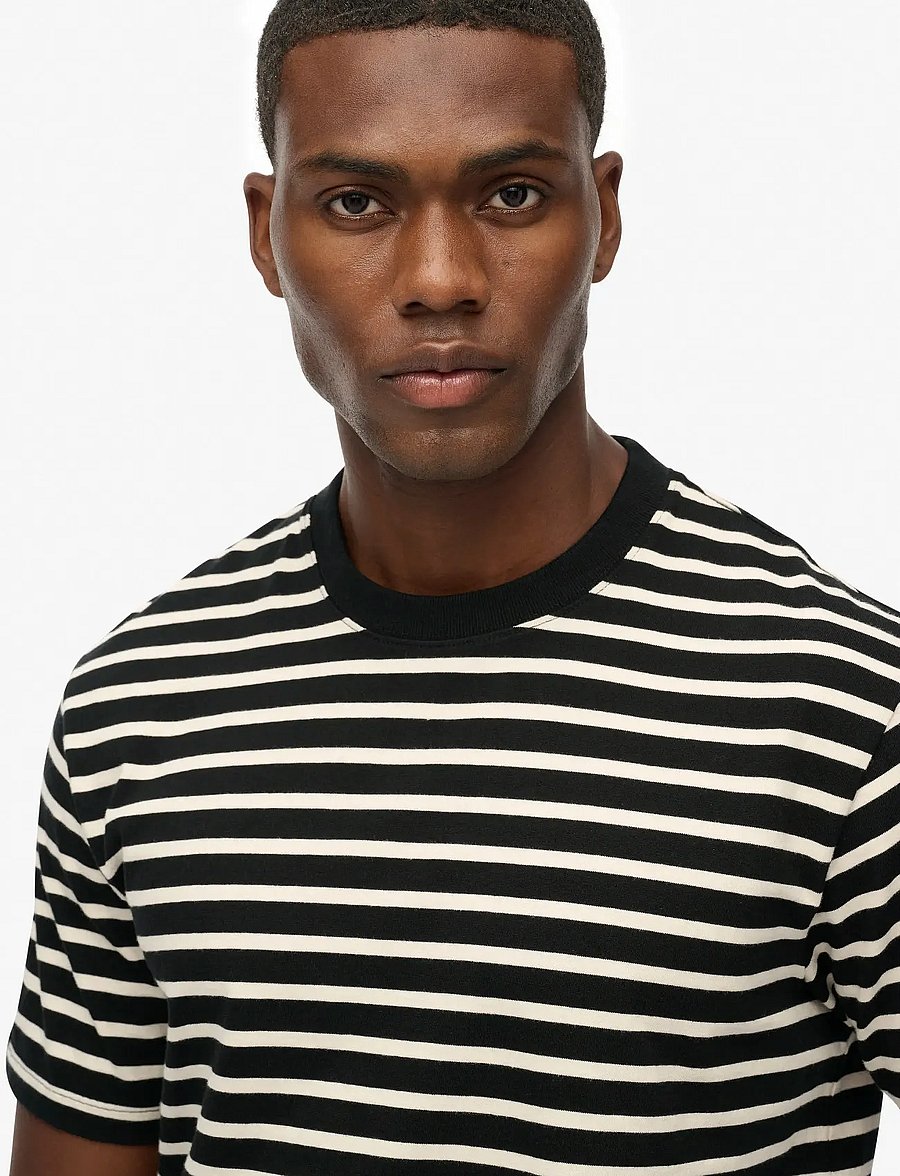 Superdry - MERCHANT STRIPE TEE - black stripe - 2