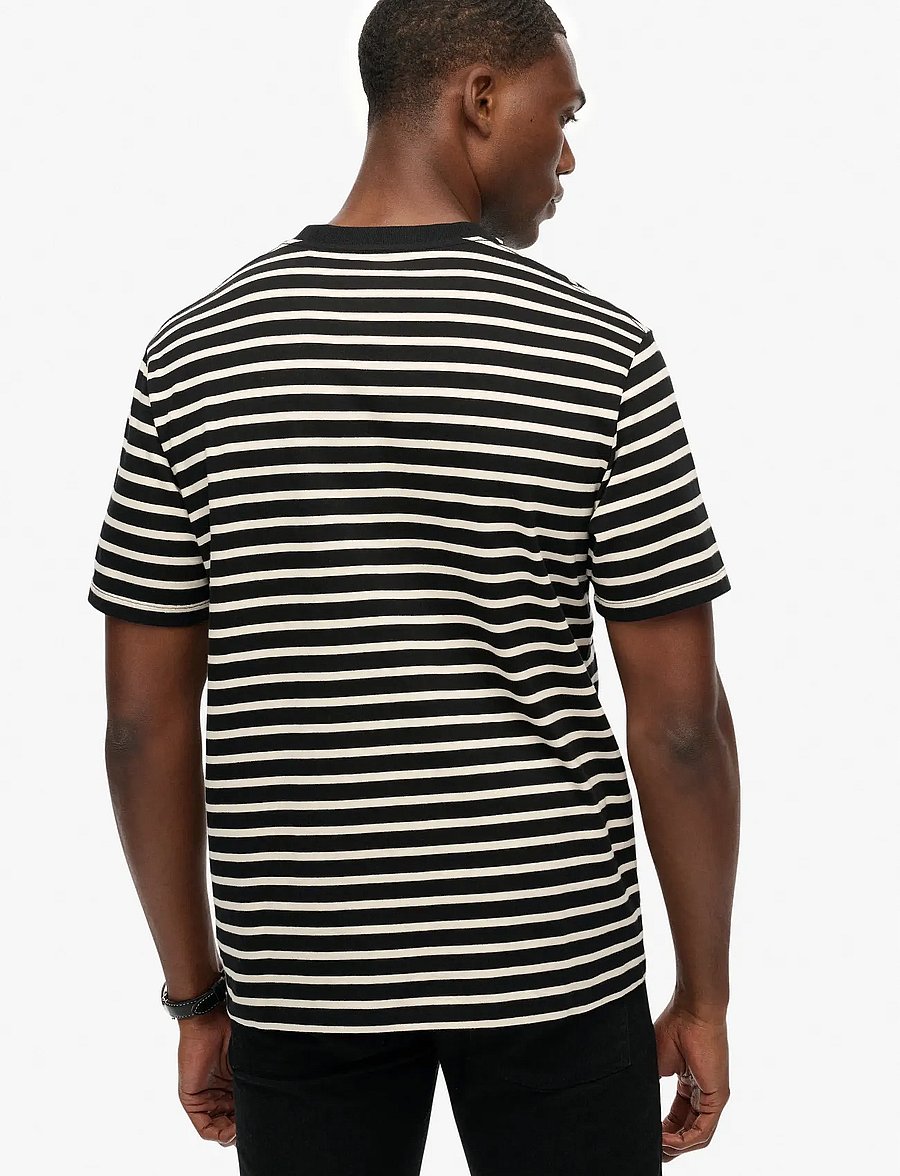 Superdry - MERCHANT STRIPE TEE - black stripe - 5