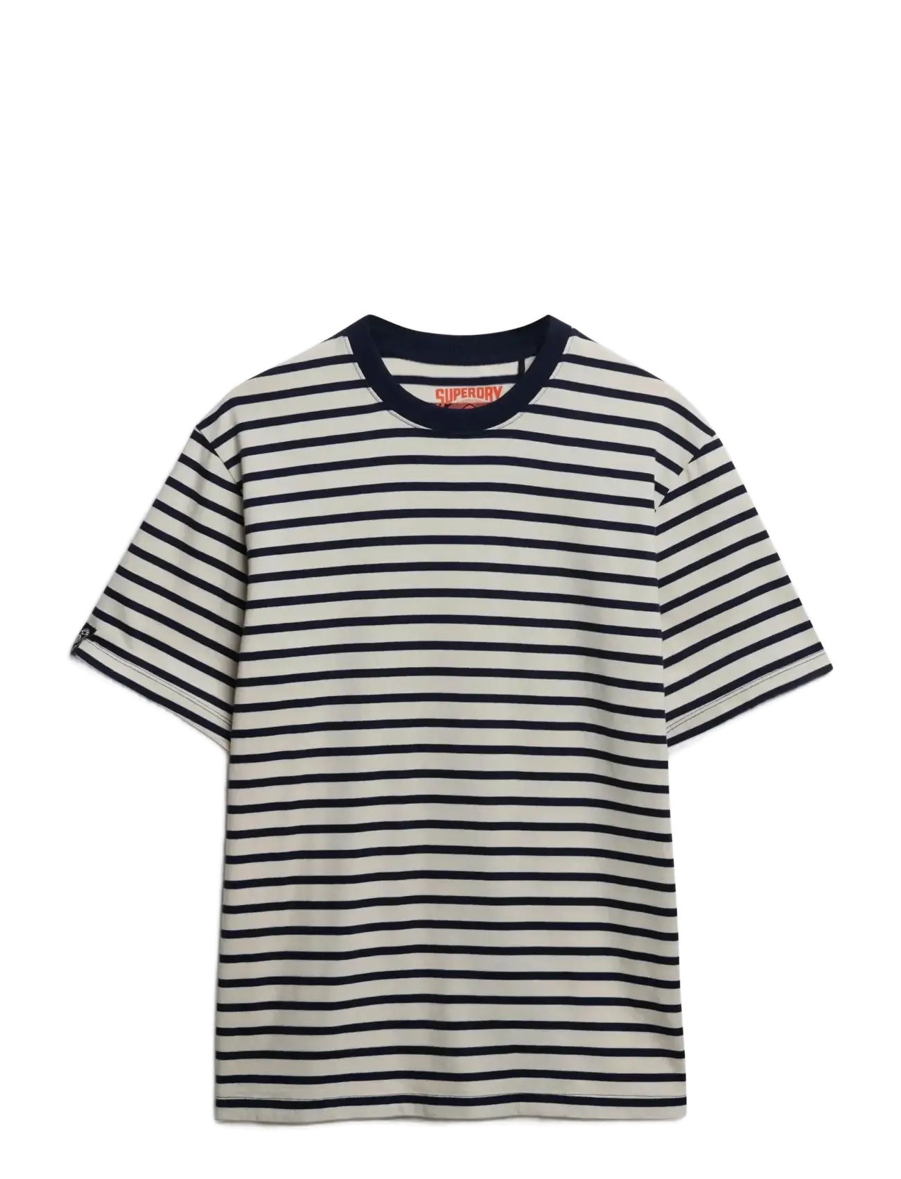 Superdry - MERCHANT STRIPE TEE - kurzärmelige t-shirts - off white stripe - 1