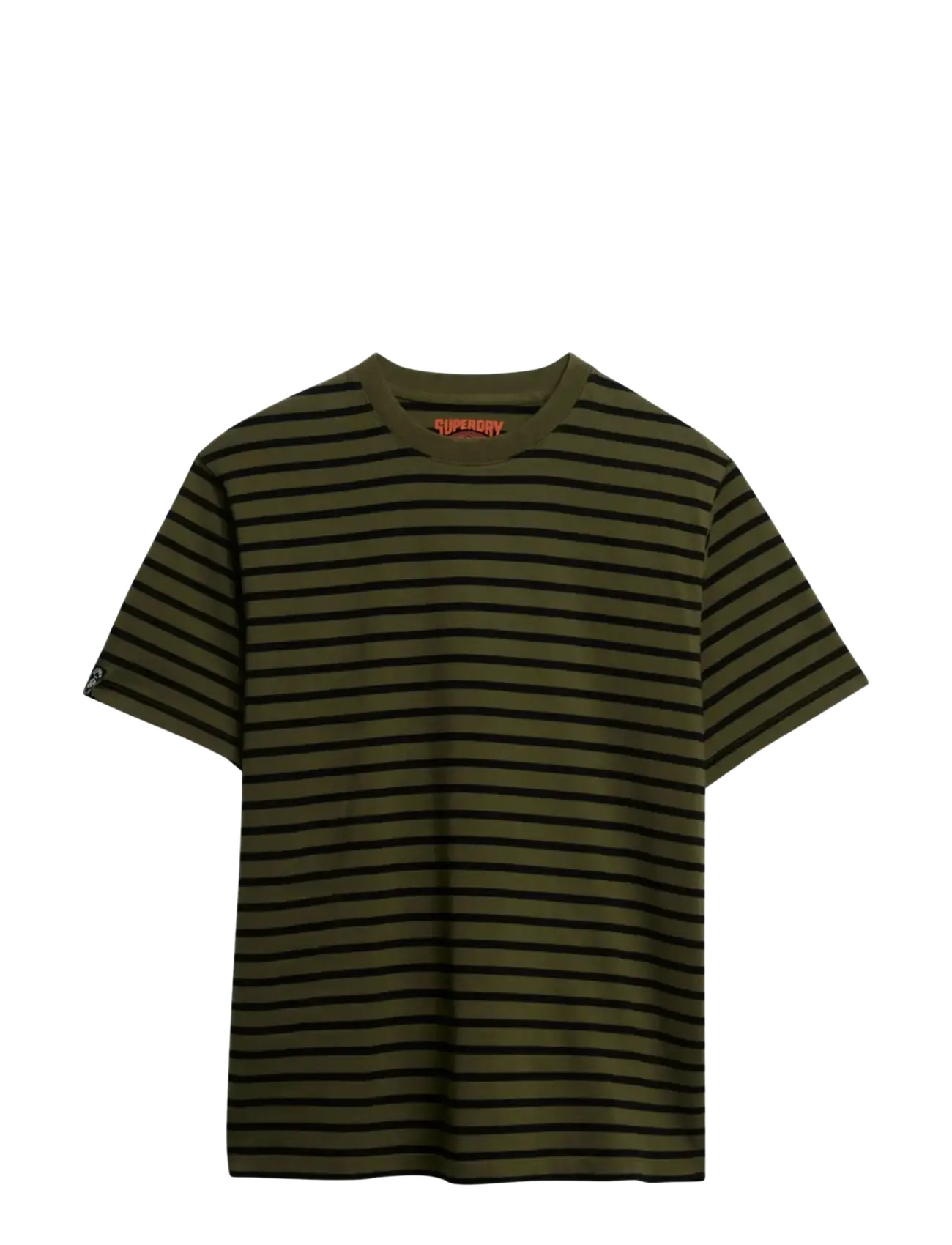 Superdry - MERCHANT STRIPE TEE - kortärmade t-shirts - olive stripe - 2