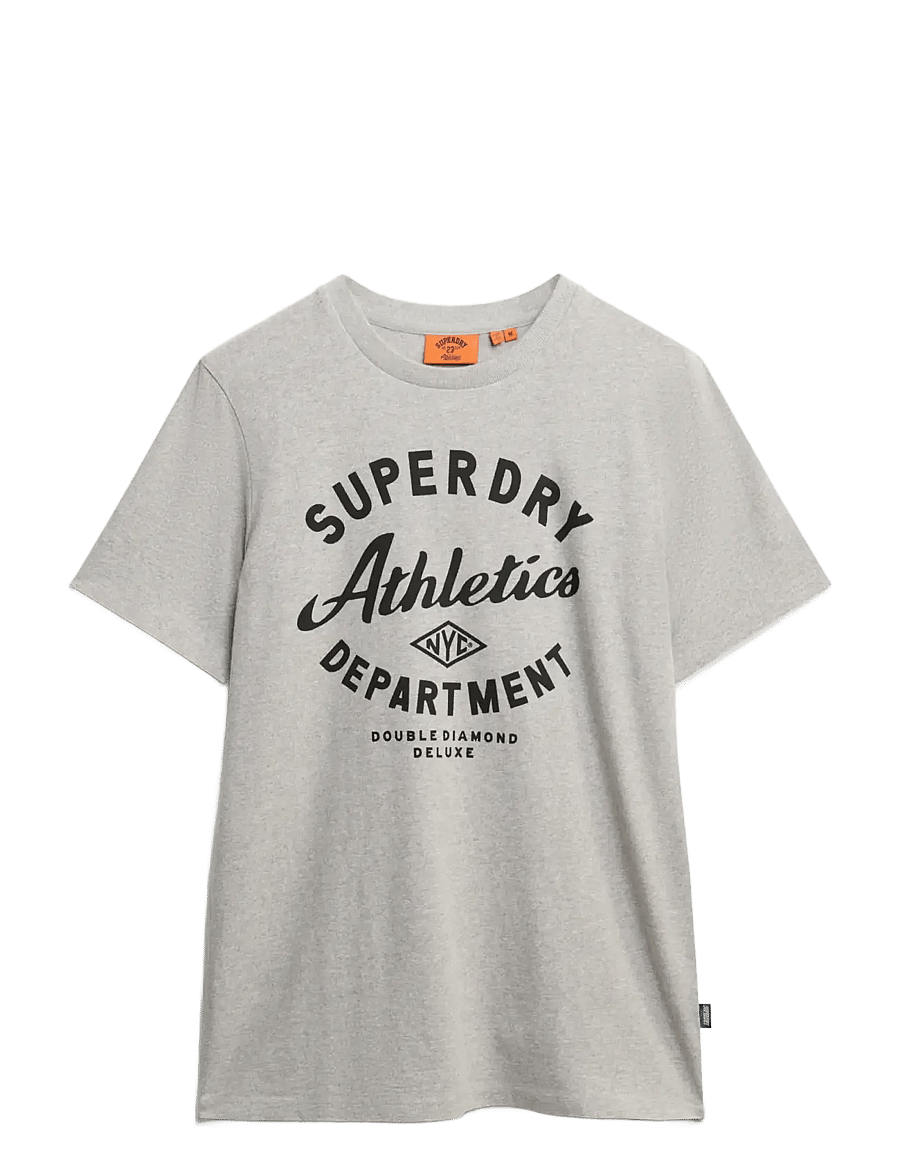 Superdry - ATHLETIC RELAXED TEE - kurzärmelige t-shirts - vintage sweat light grey marl - 1