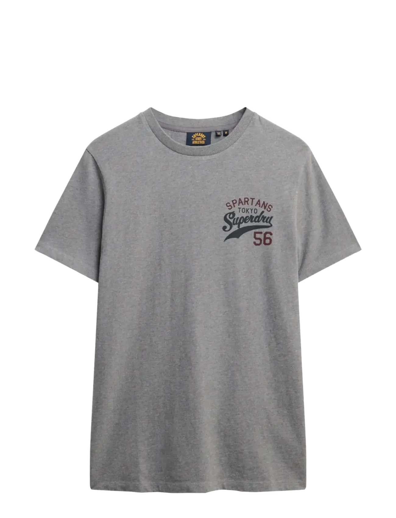 Superdry - ATHLETIC RELAXED TEE - kortärmade t-shirts - mid grey marl - 1