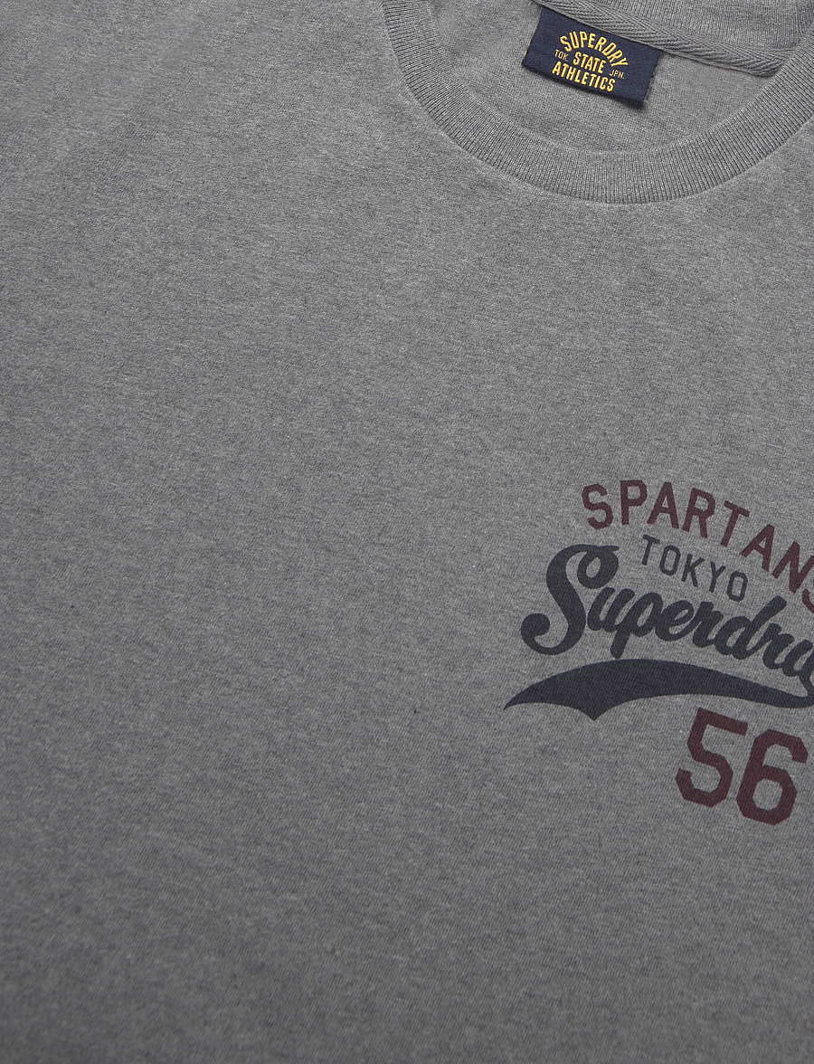 Superdry - ATHLETIC RELAXED TEE - kortærmede t-shirts - mid grey marl - 5