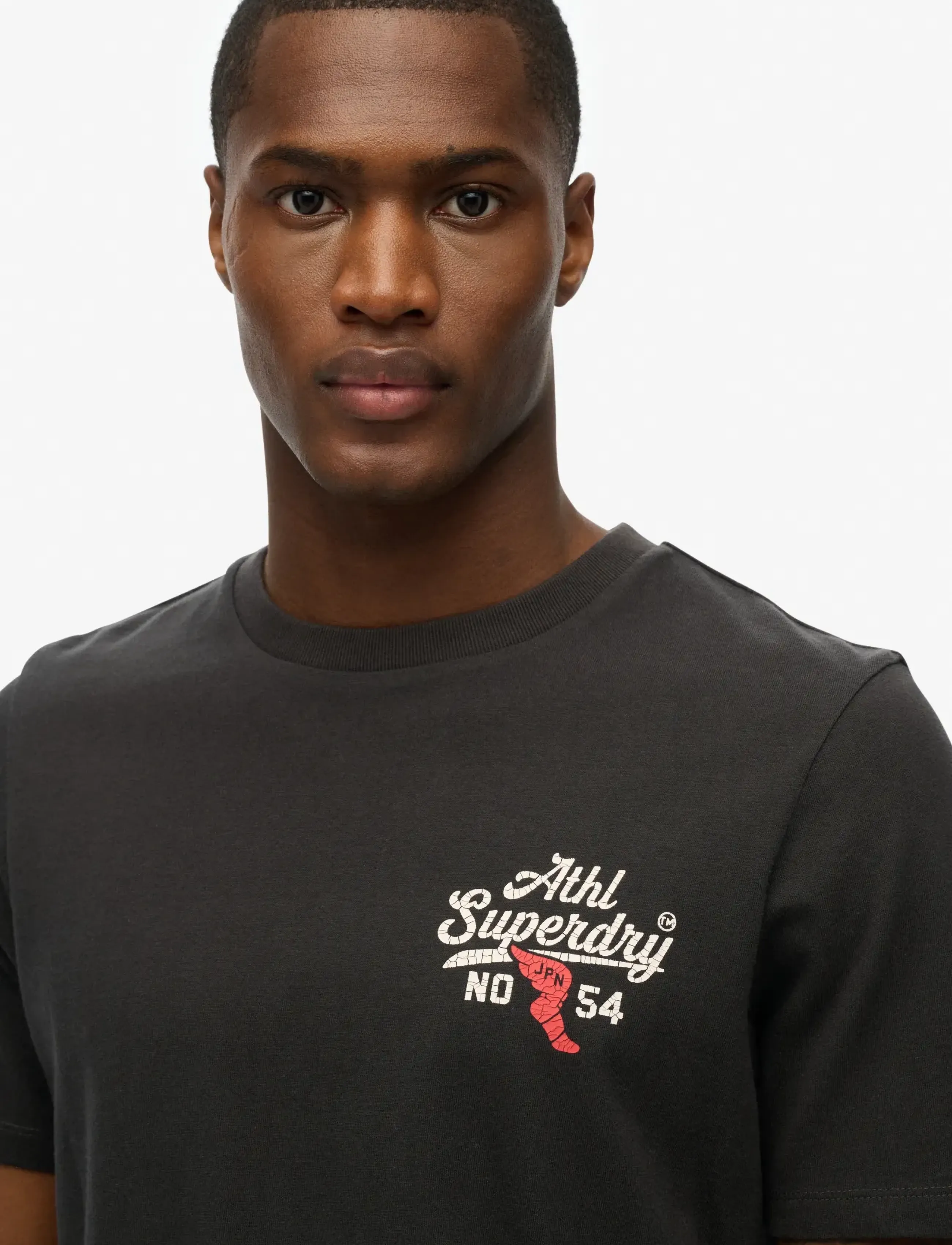 Superdry - ATHLETIC RELAXED TEE - lühikeste varrukatega t-särgid - washed black - 2