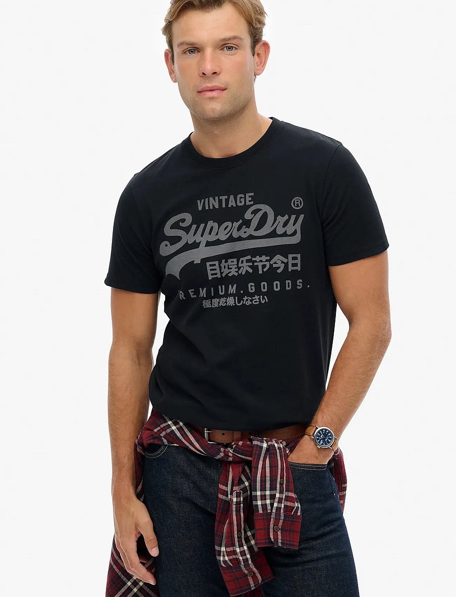 Superdry - VL CLASSIC TEE - kurzärmelige t-shirts - eclipse navy - 0