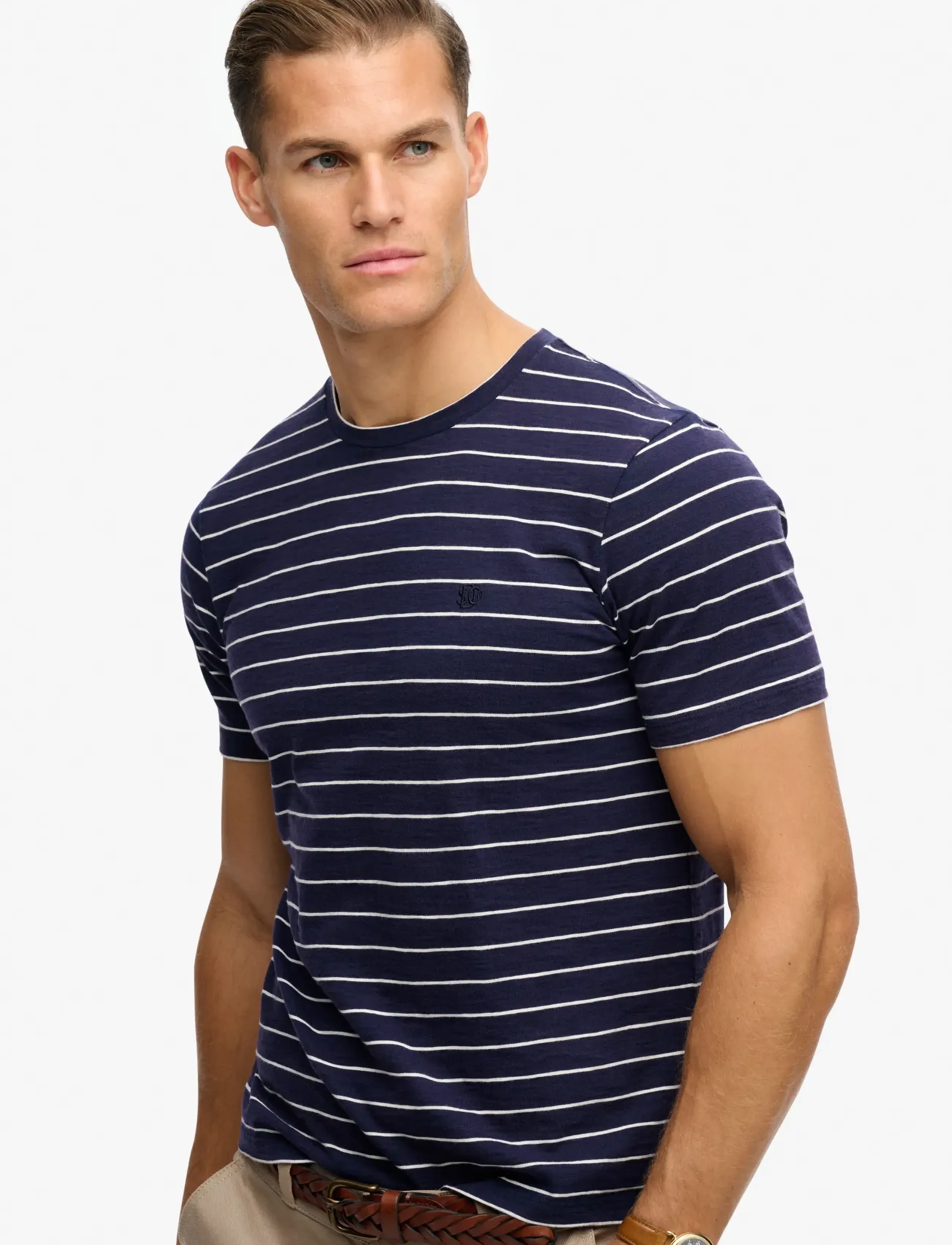 Superdry - CLASSIC ESSENTIAL STRIPE TEE - stutterma bolir - mariner navy stripe - 4