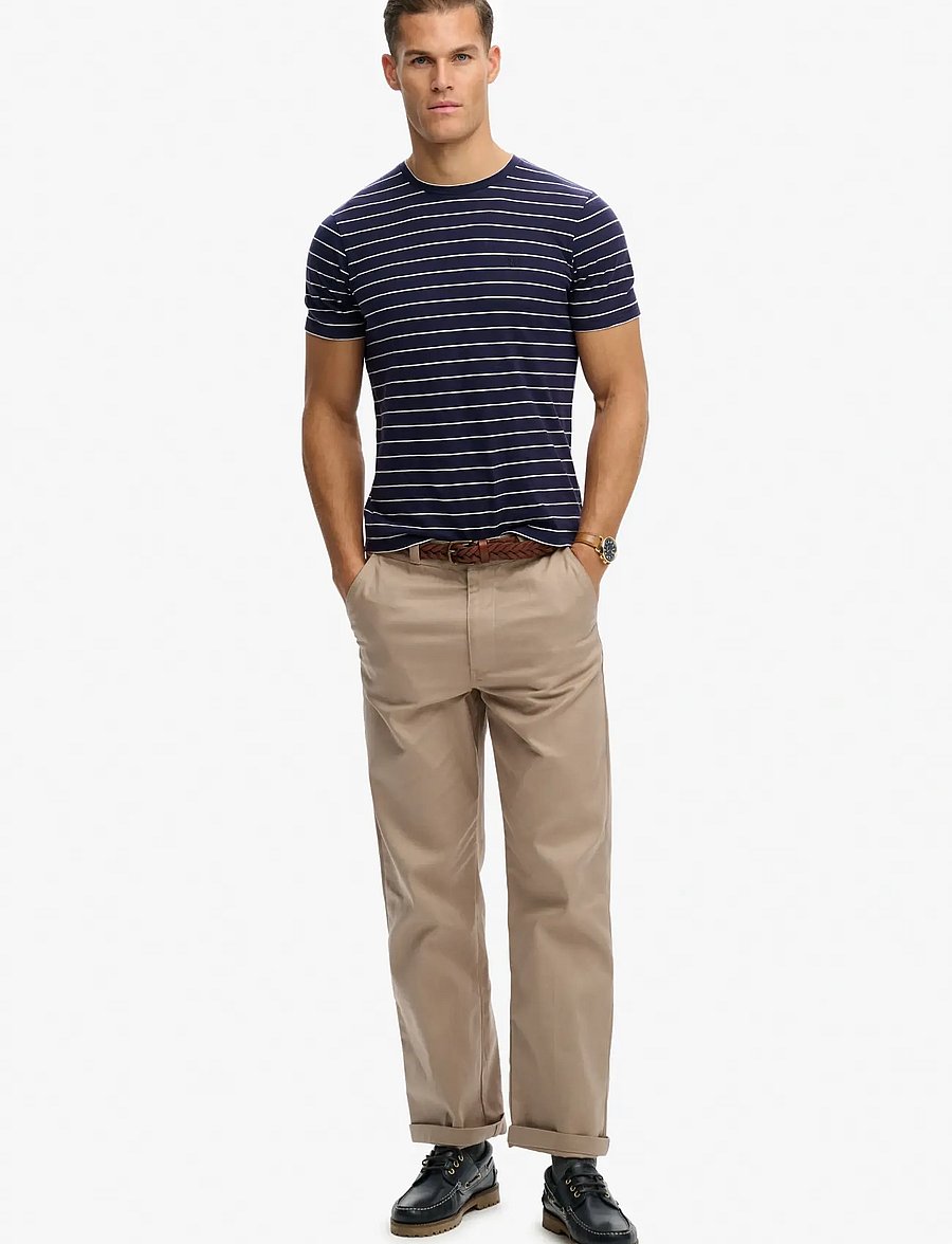 Superdry - CLASSIC ESSENTIAL STRIPE TEE - stutterma bolir - mariner navy stripe - 5