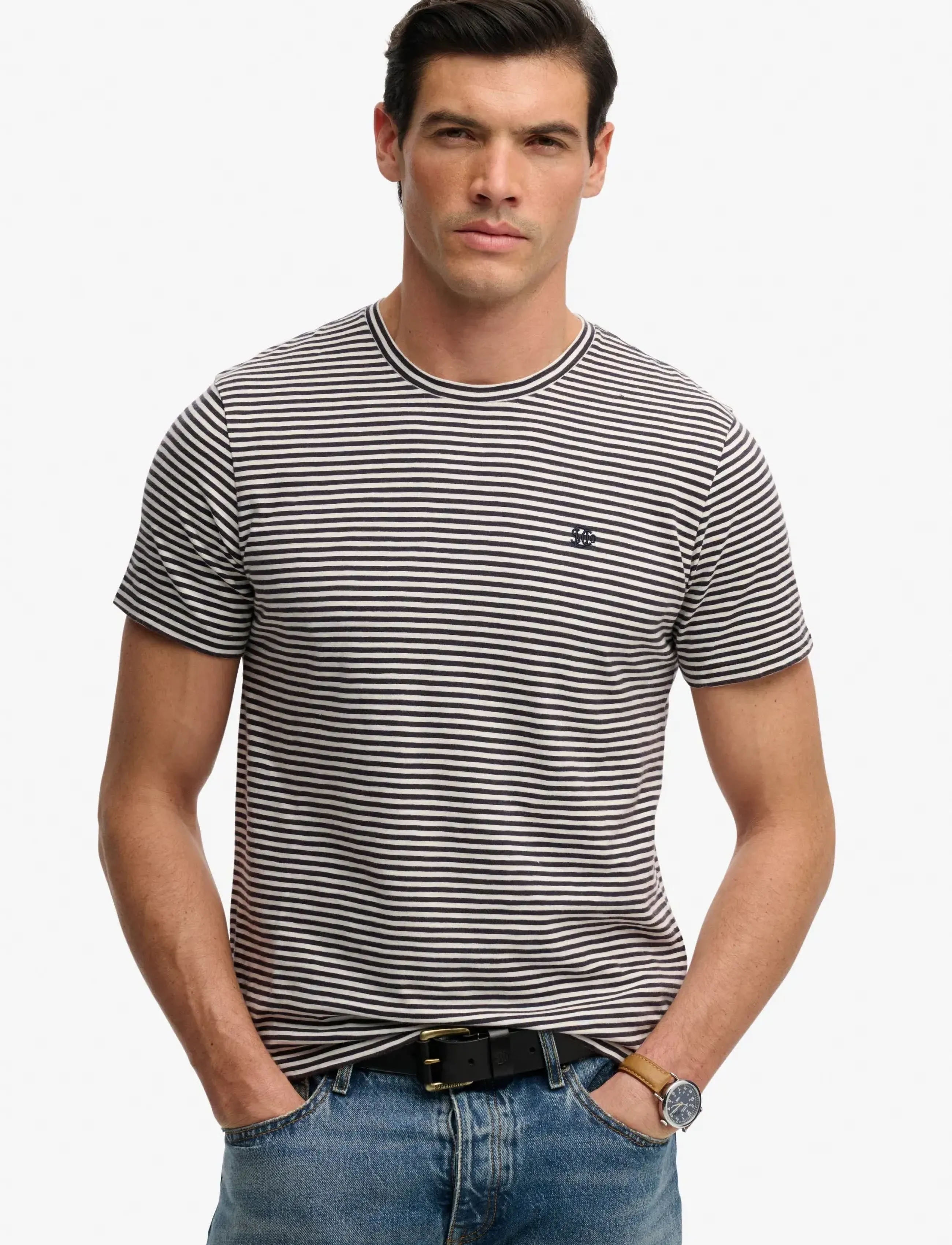 Superdry Classic Essential Stripe Tee, XXL, Multi/patterned, T-Shirts > Kortærmede, Herre