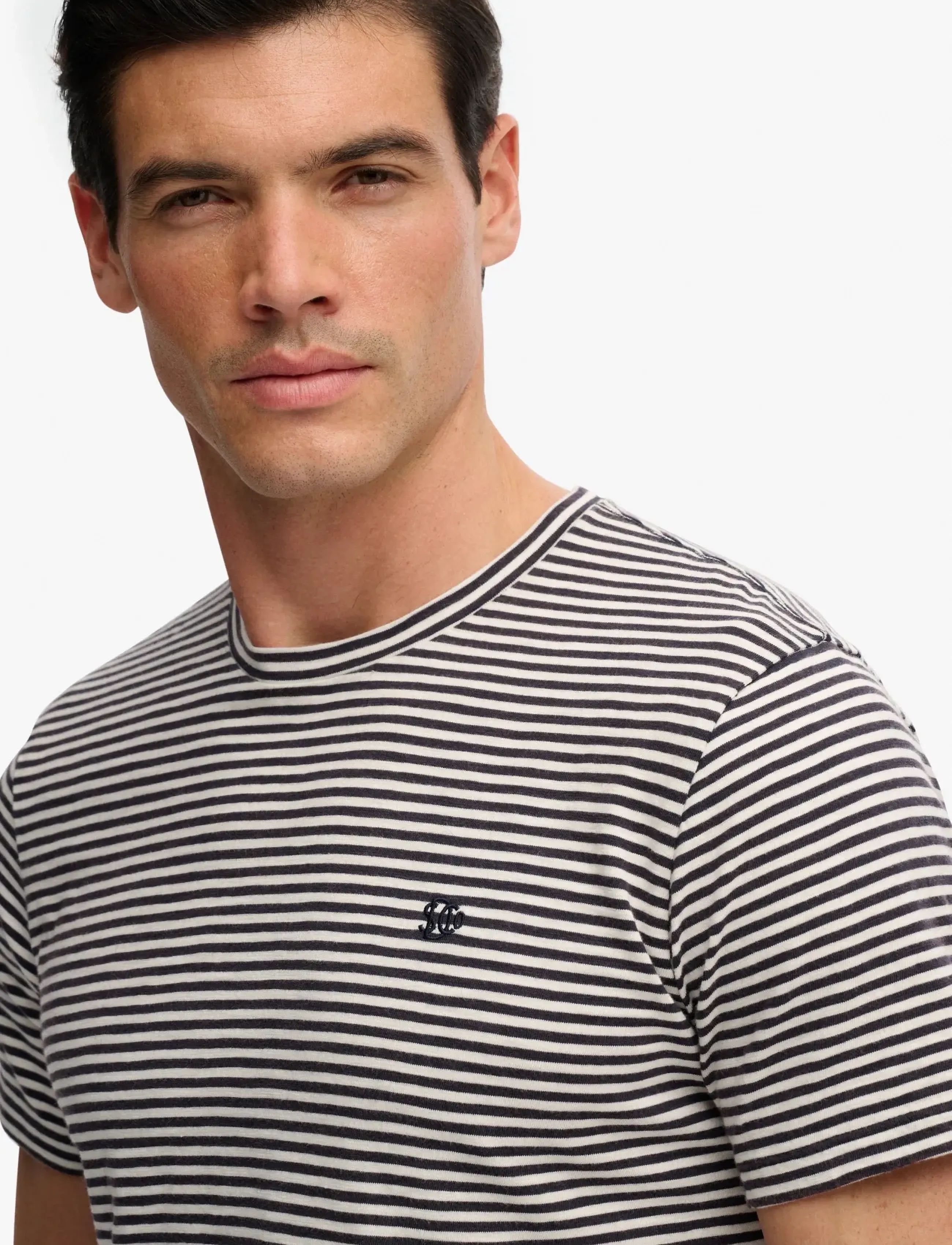 Superdry - CLASSIC ESSENTIAL STRIPE TEE - laveste priser - prep navy stripe - 3