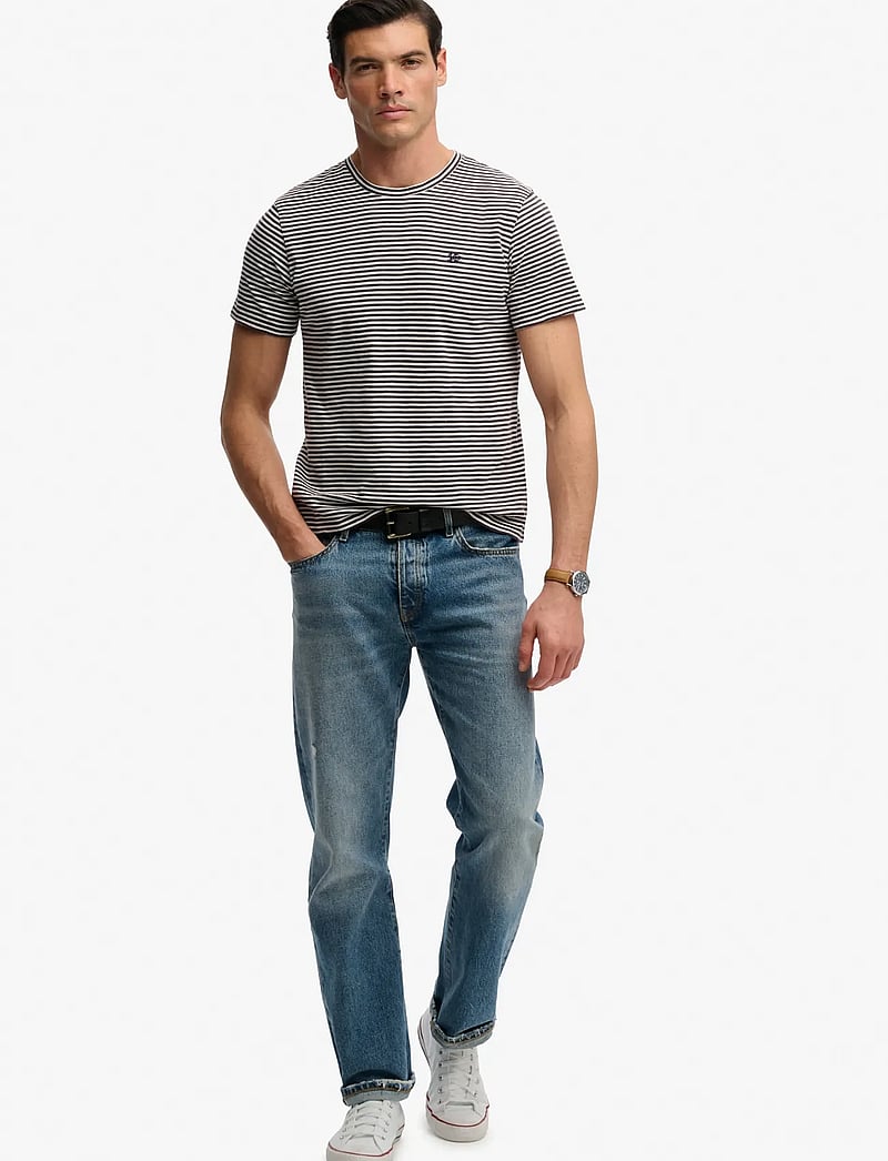 Superdry - CLASSIC ESSENTIAL STRIPE TEE - kurzärmelig - prep navy stripe - 5
