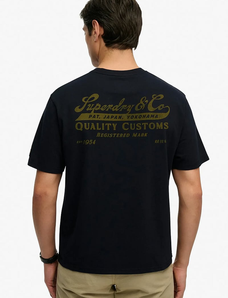 Superdry - HERITAGE BIKER LOOSE TEE - kurzärmelig - jet black - 2