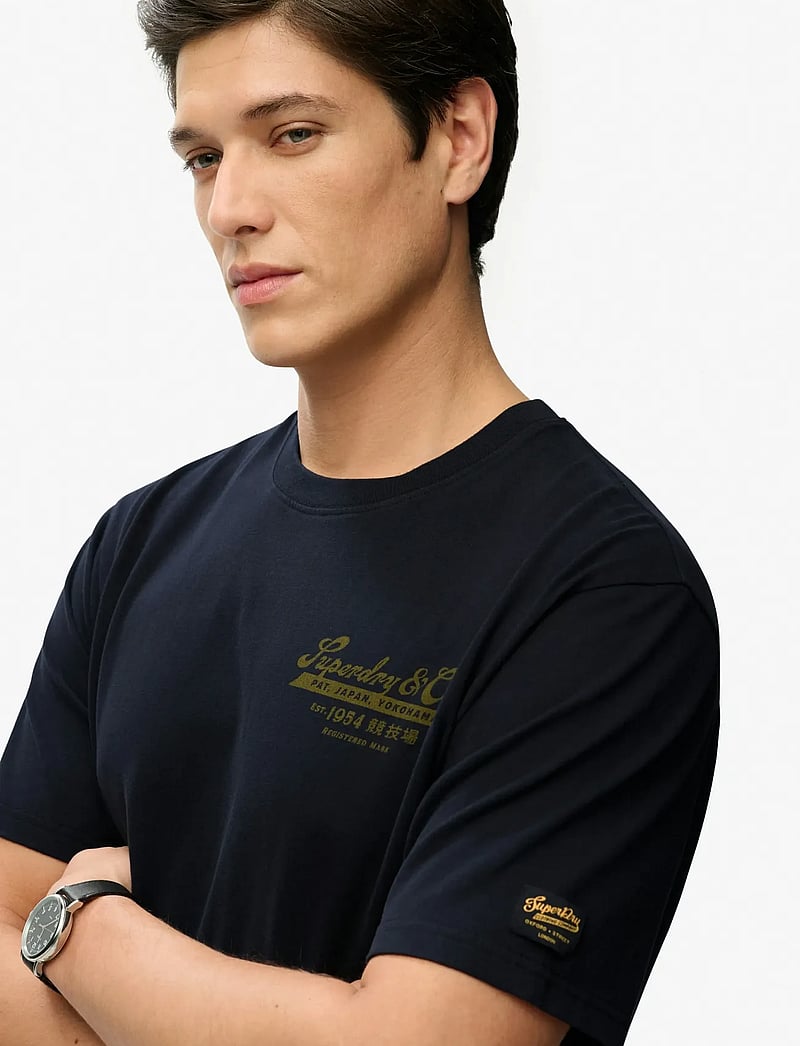 Superdry - HERITAGE BIKER LOOSE TEE - kurzärmelig - jet black - 4