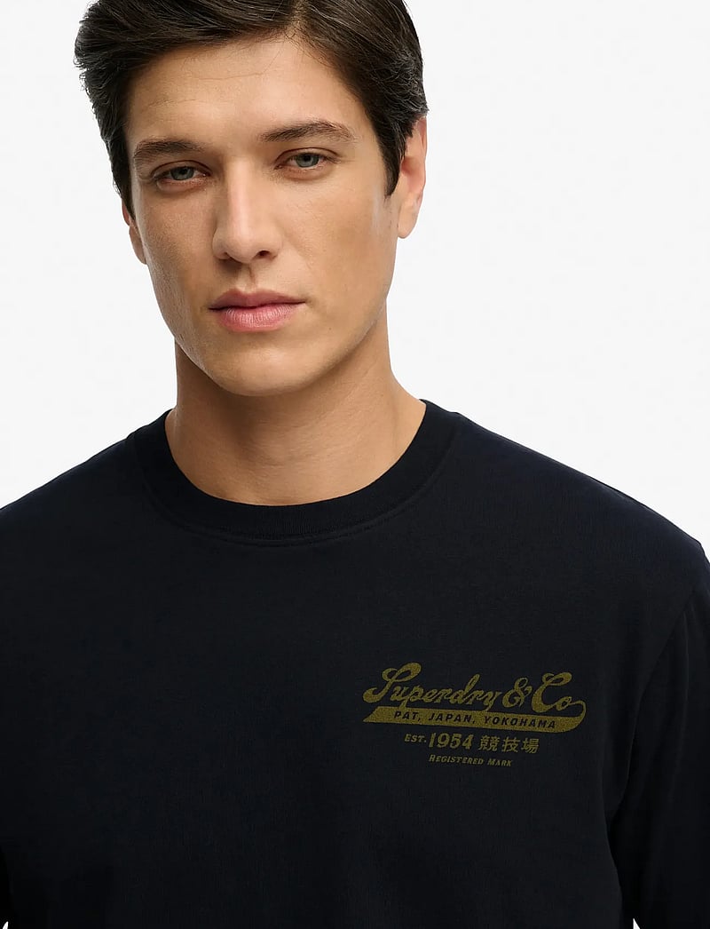 Superdry - HERITAGE BIKER LOOSE TEE - kurzärmelig - jet black - 5