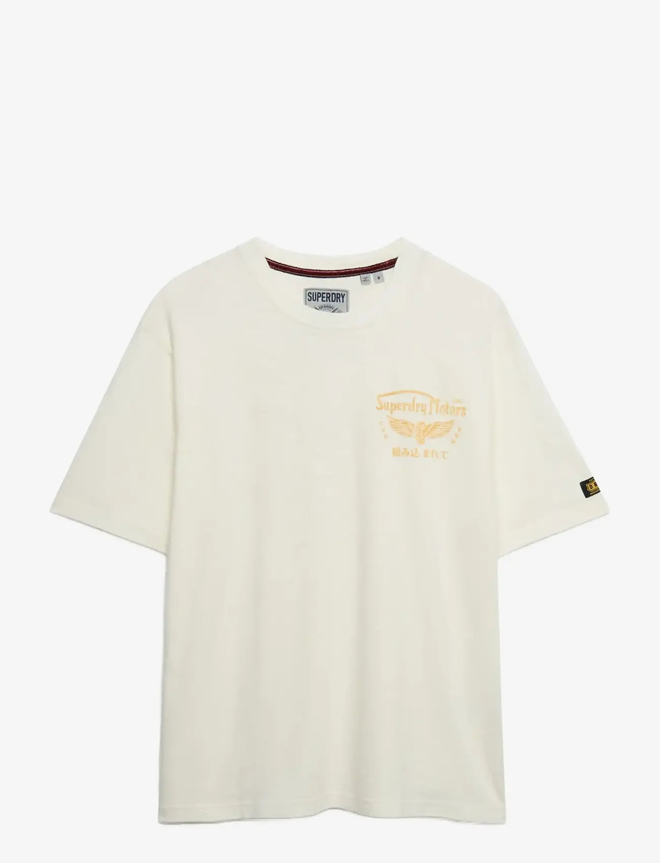 Superdry - HERITAGE BIKER LOOSE TEE - kortærmede t-shirts - winter white - 1