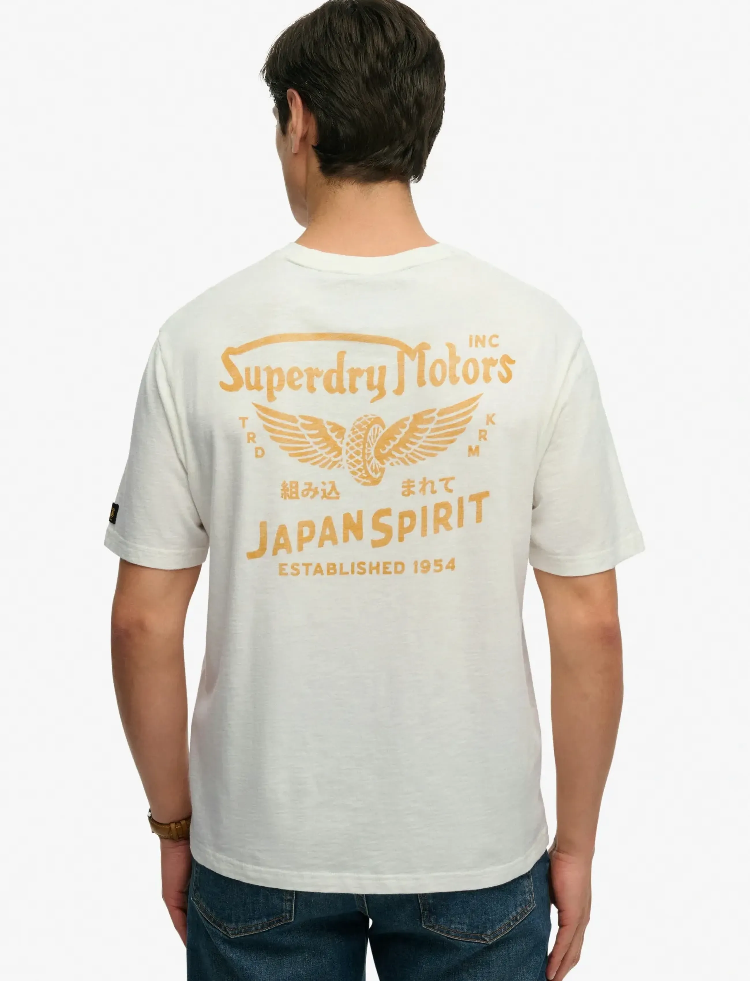 Superdry - HERITAGE BIKER LOOSE TEE - short-sleeved t-shirts - winter white - 2