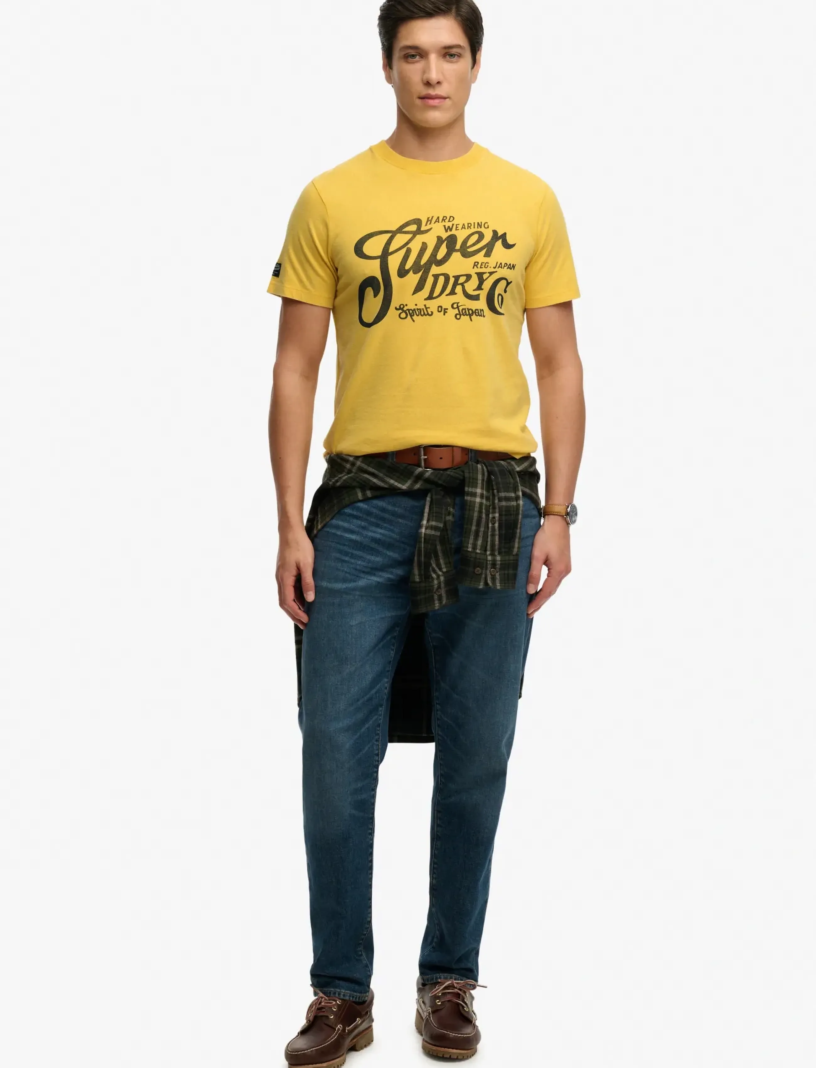 Superdry - INDUSTRY WORKER RELAXED TEE - kortærmede t-shirts - daffodil yellow - 3