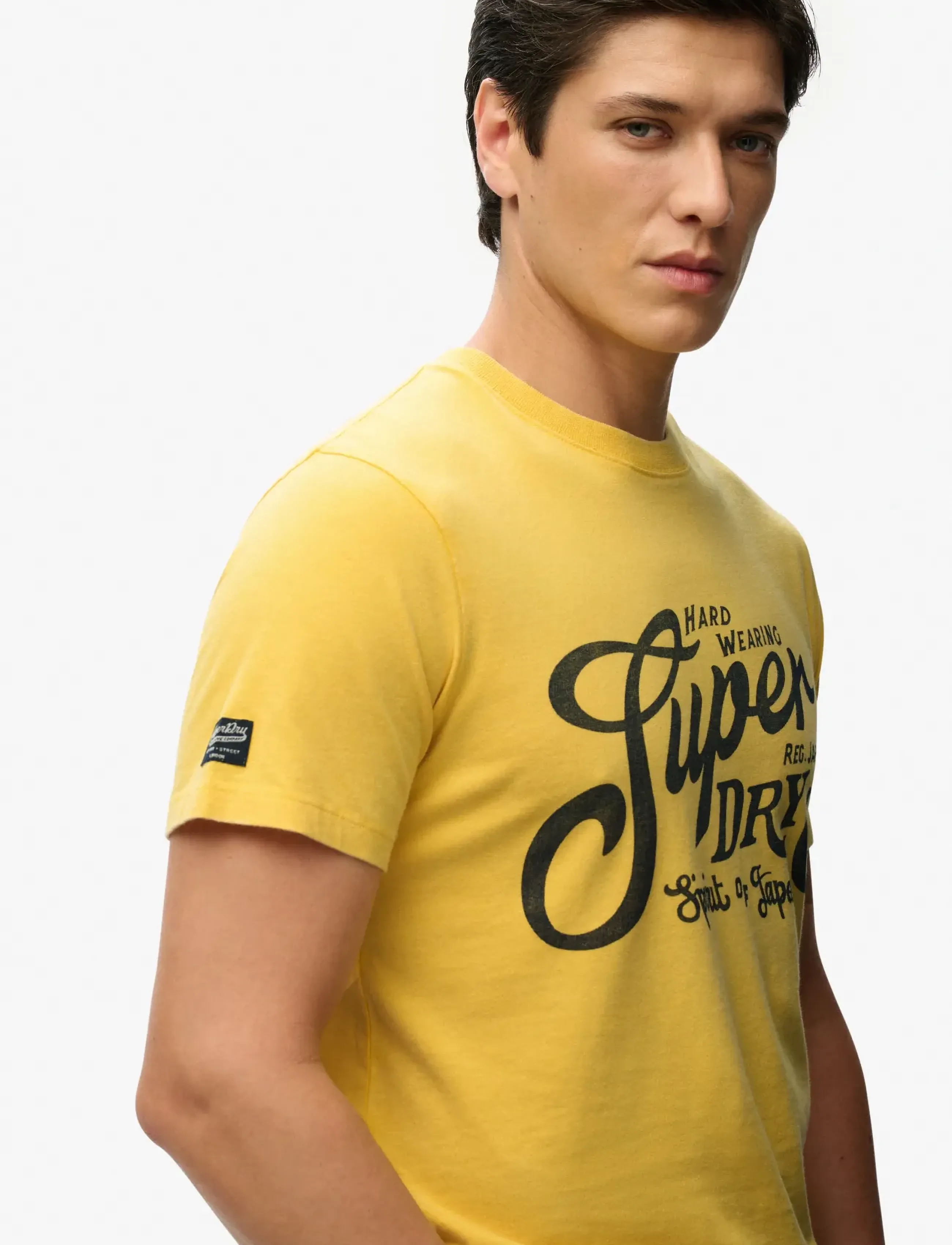 Superdry - INDUSTRY WORKER RELAXED TEE - kortærmede t-shirts - daffodil yellow - 4