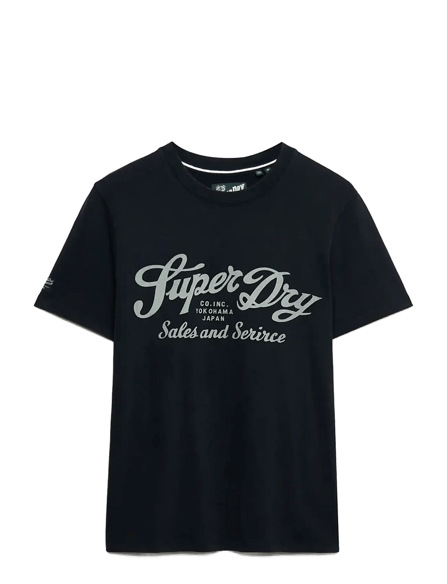 Superdry - INDUSTRY WORKER RELAXED TEE - short-sleeved t-shirts - eclipse navy - 1