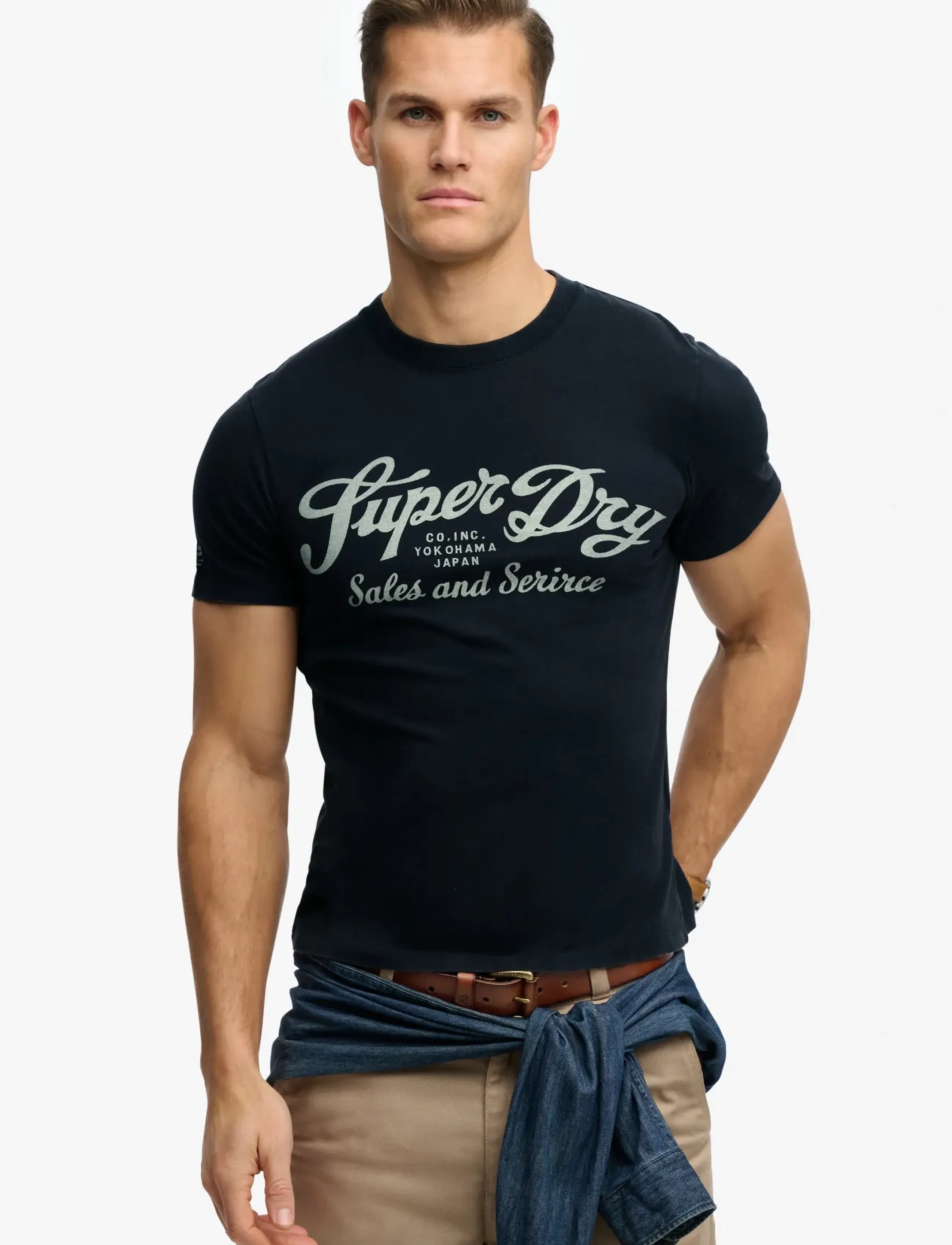 Superdry INDUSTRY WORKER RELAXED TEE - Kampana - ECLIPSE NAVY / navy