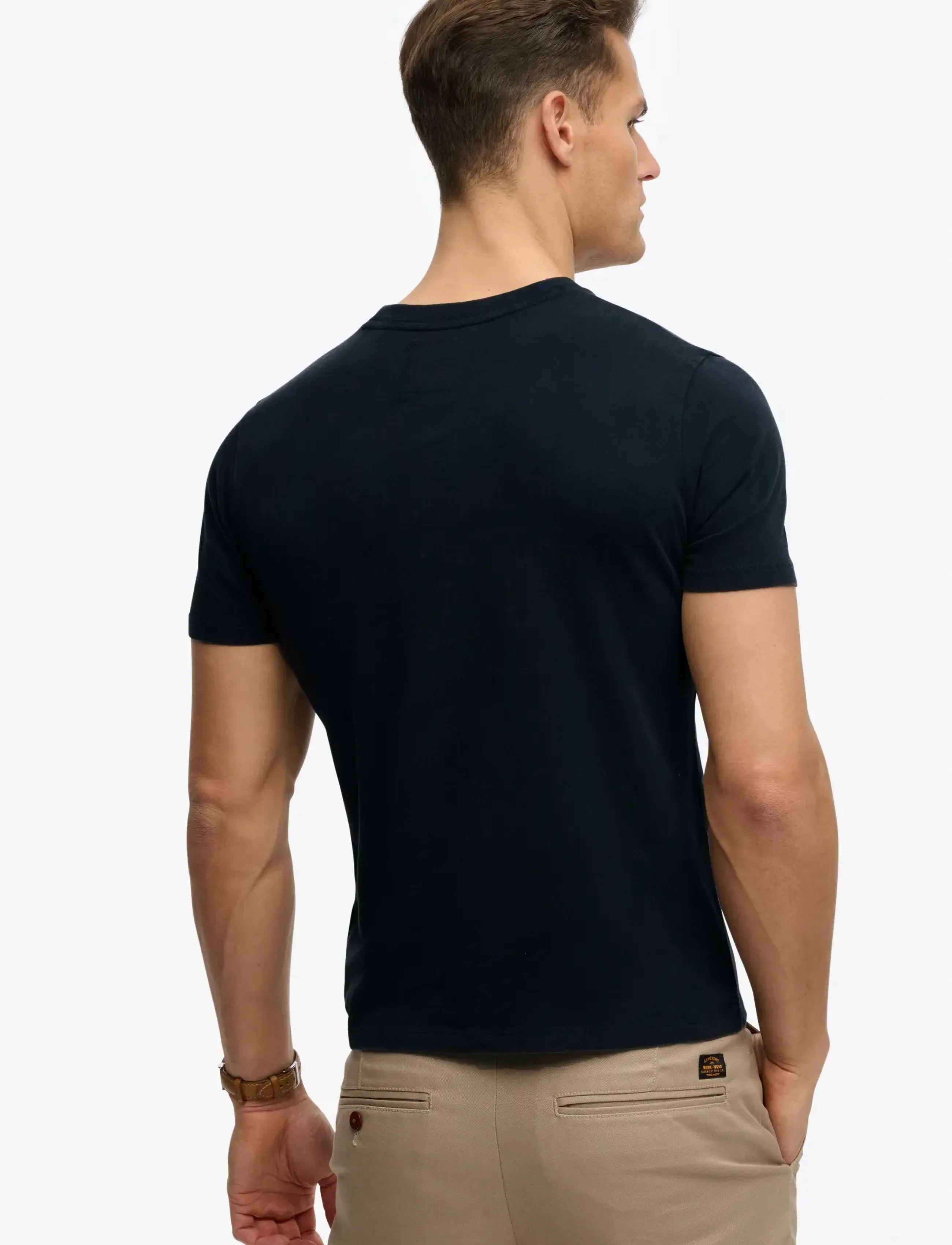 Superdry - INDUSTRY WORKER RELAXED TEE - laveste priser - eclipse navy - 2