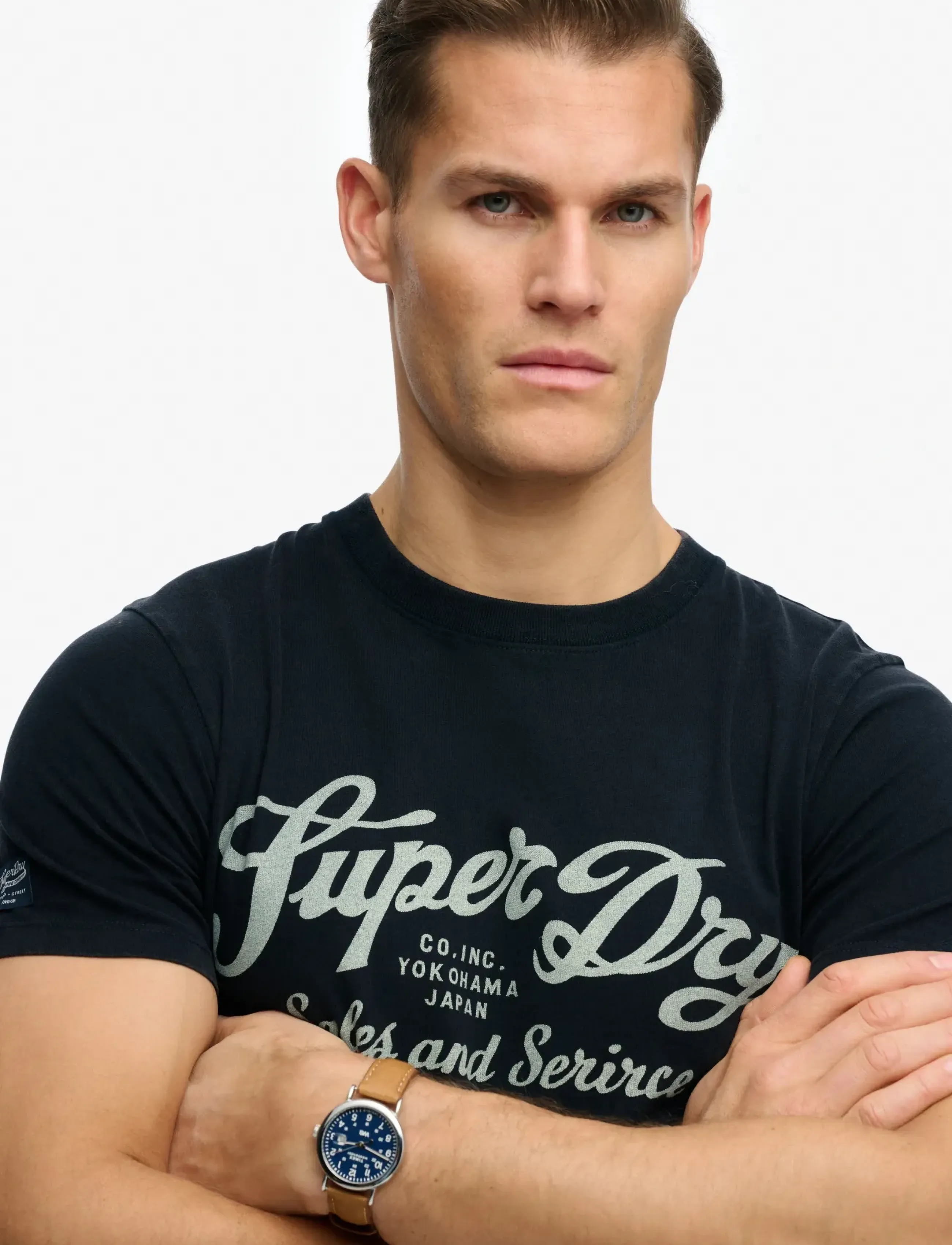 Superdry - INDUSTRY WORKER RELAXED TEE - laveste priser - eclipse navy - 5