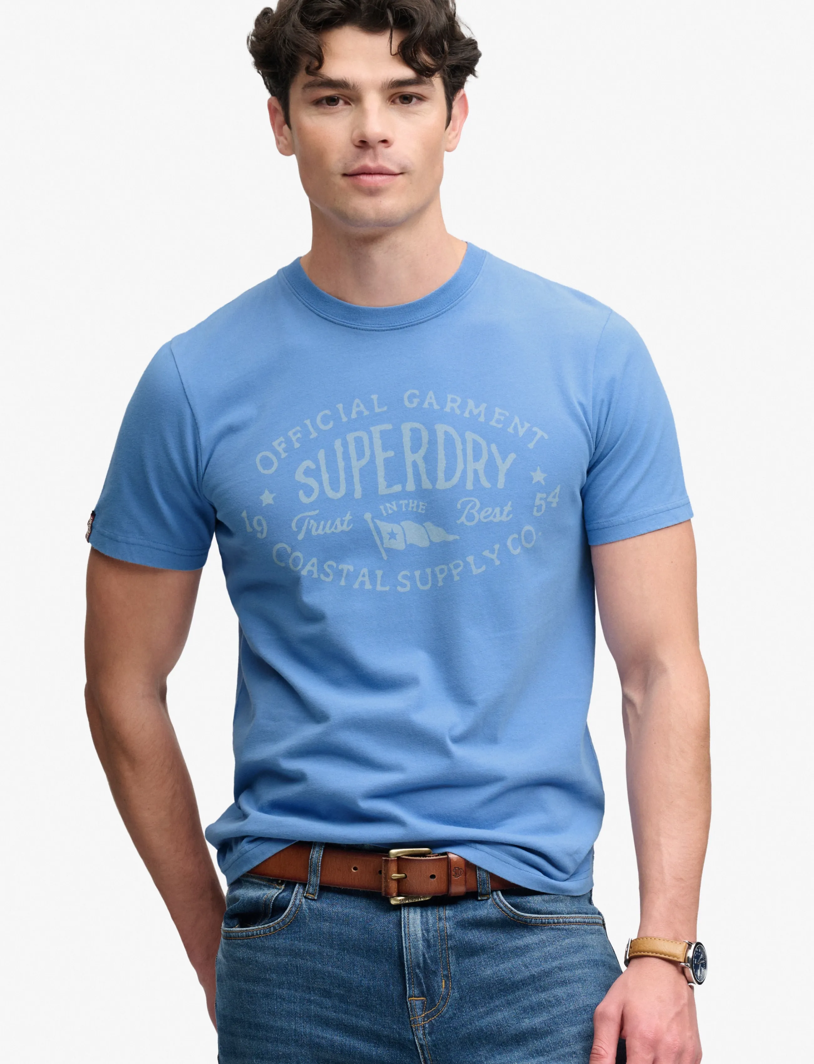 Superdry LO-FI DOCKSIDE TEE - T-Shirts - BLUE YONDER / blue