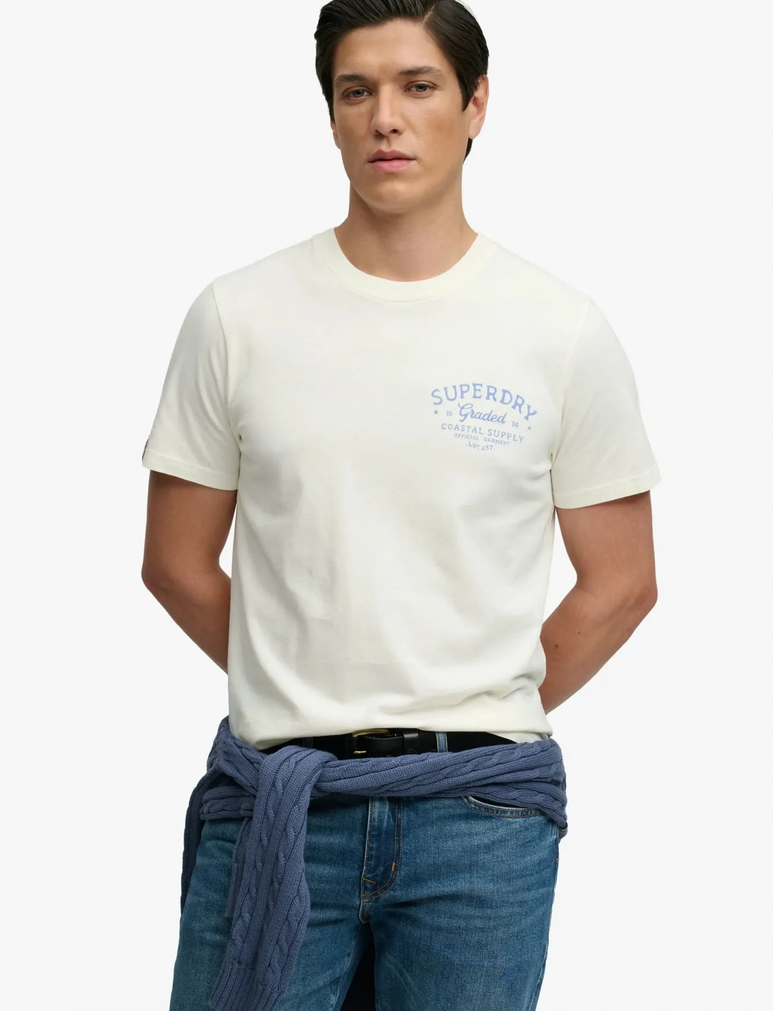Superdry LO-FI DOCKSIDE TEE - Riided - OFF WHITE / cream