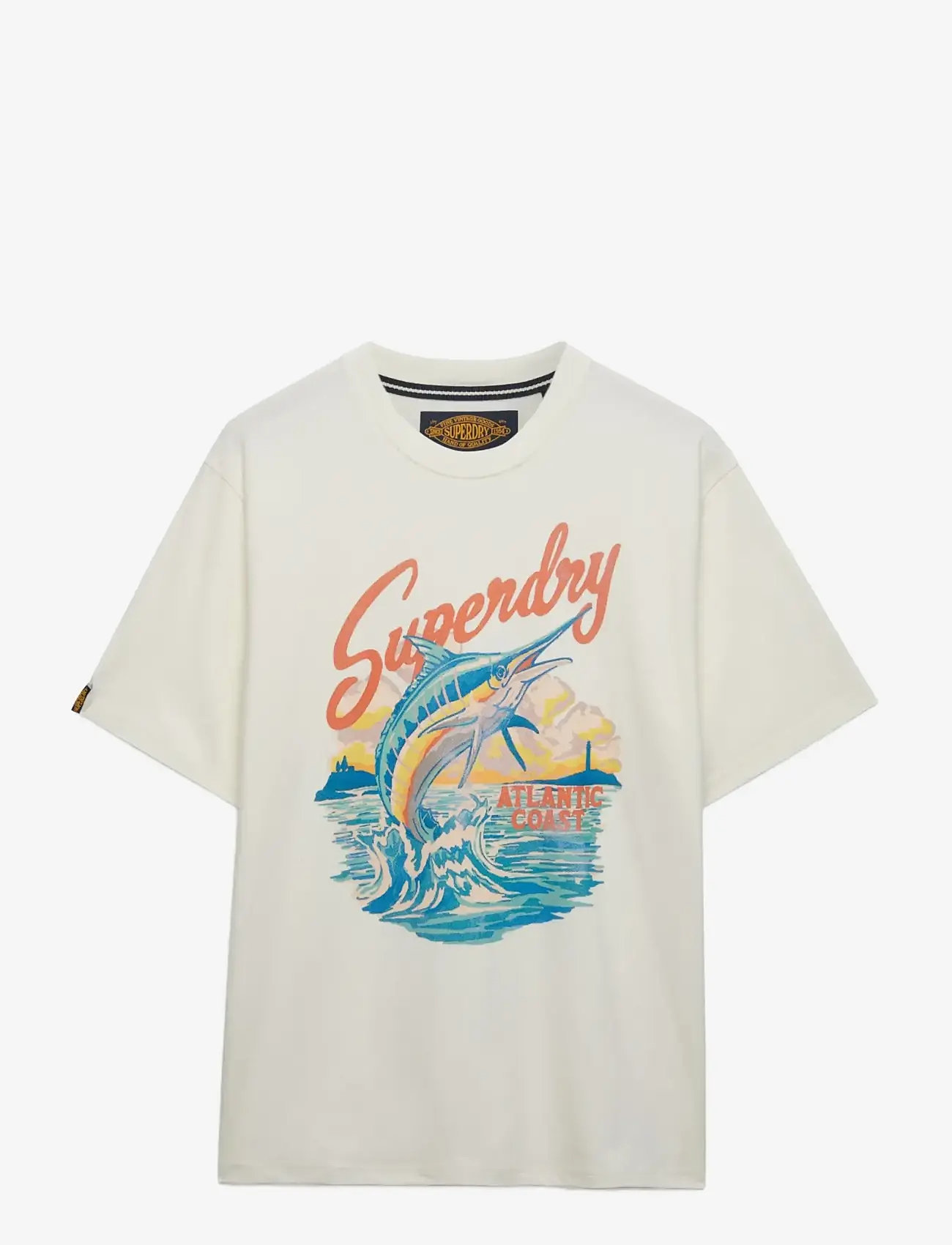 Superdry - MARITIME LOOSE TEE - kortærmede t-shirts - new chalk white - 1