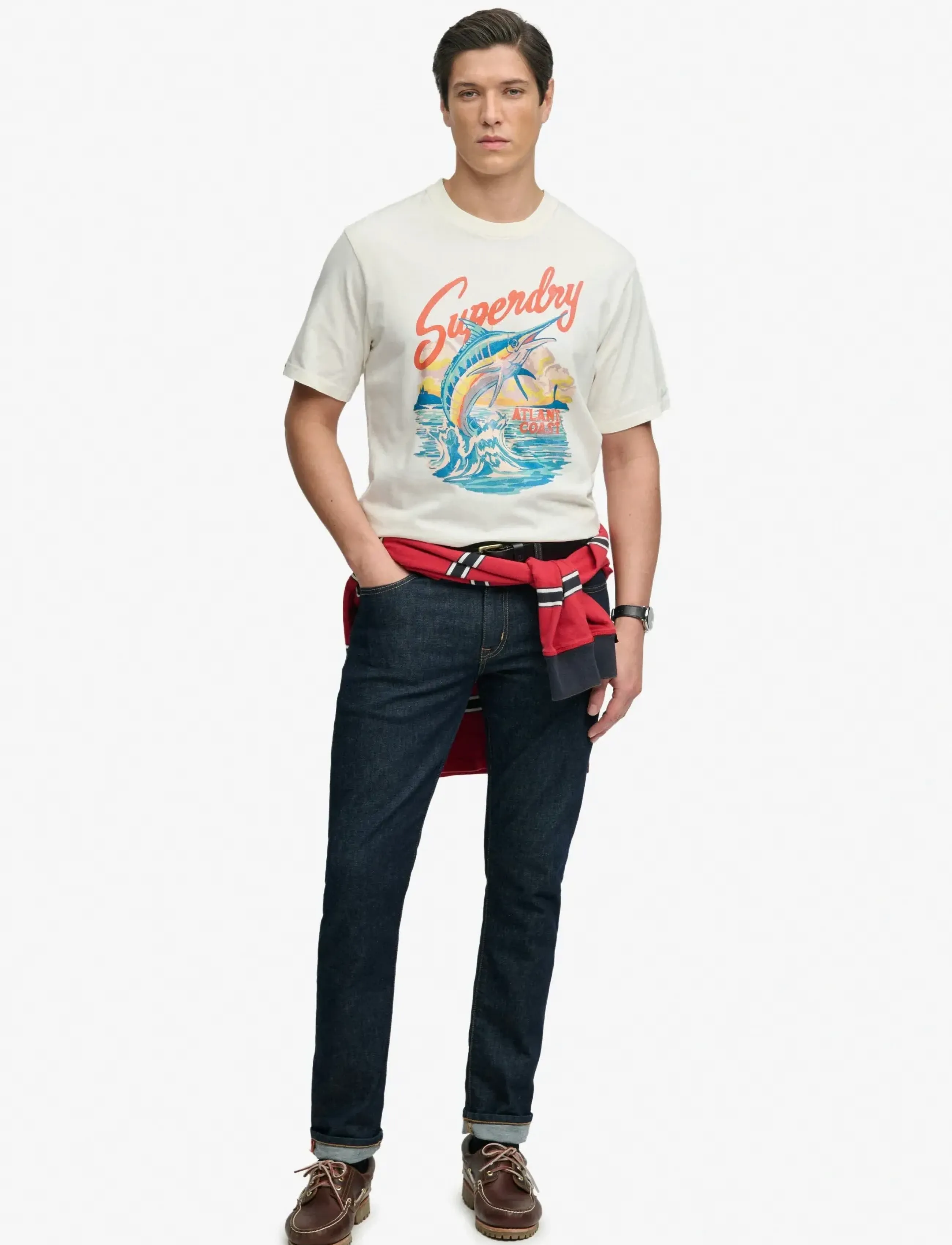Superdry - MARITIME LOOSE TEE - kurzärmelig - new chalk white - 4