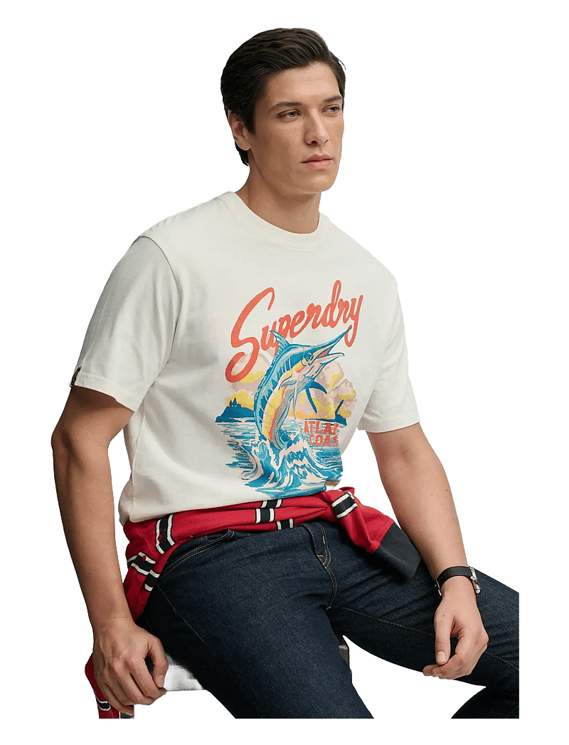 Superdry - MARITIME LOOSE TEE - kurzärmelig - new chalk white - 2