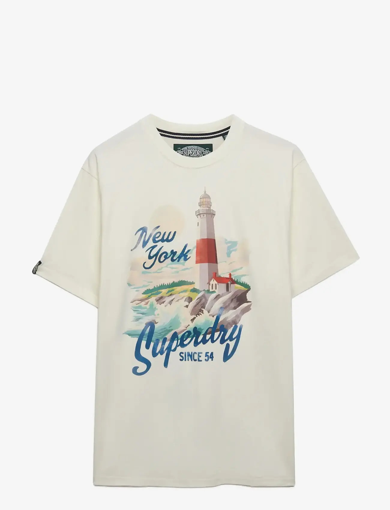 Superdry - MARITIME LOOSE TEE - lühikeste varrukatega t-särgid - winter white - 1