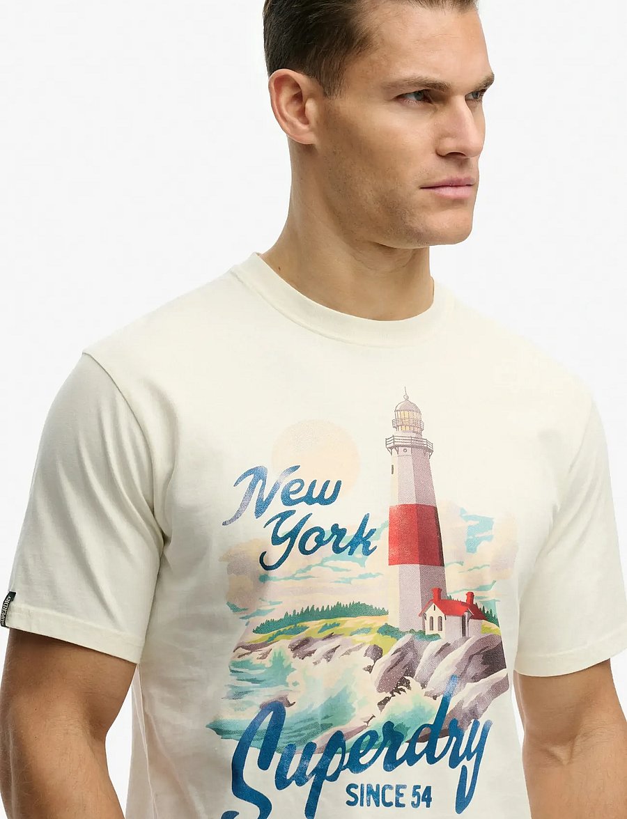 Superdry - MARITIME LOOSE TEE - short-sleeved t-shirts - winter white - 5