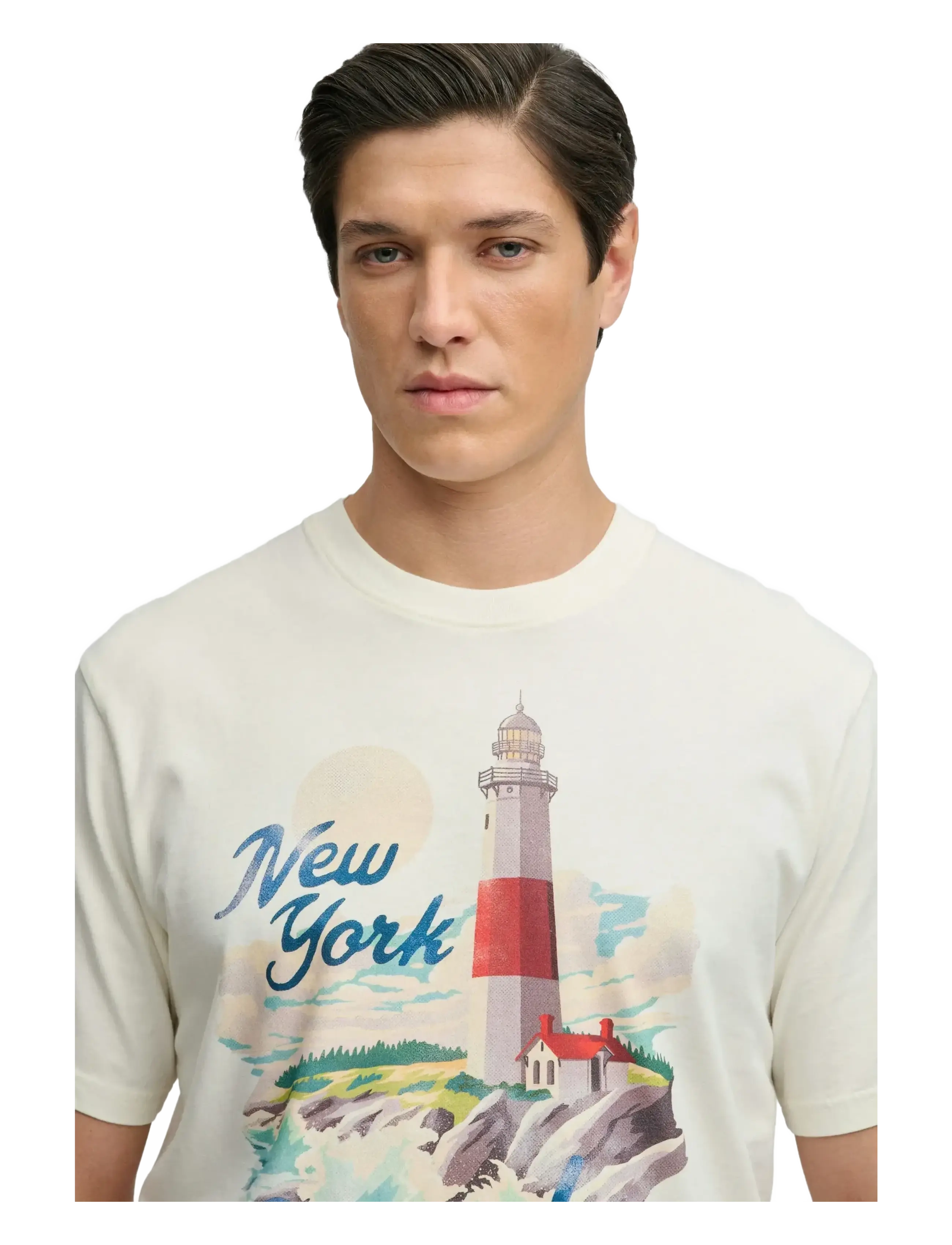 Superdry - MARITIME LOOSE TEE - short-sleeved t-shirts - winter white - 2
