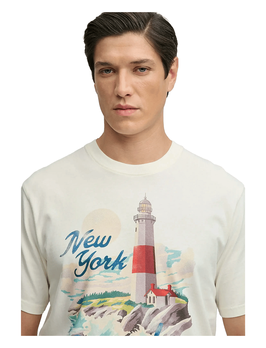 Superdry - MARITIME LOOSE TEE - short-sleeved t-shirts - winter white - 2