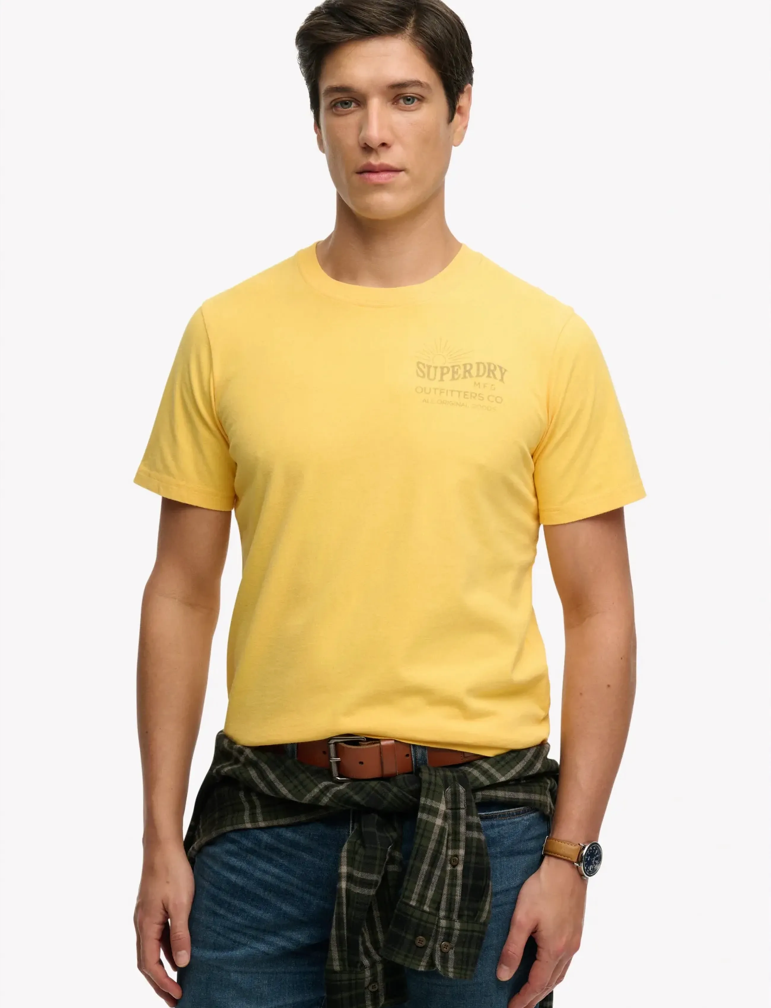 Superdry OUTDOORS MOUNTAIN RLXD TEE - T-särgid - DAFFODIL YELLOW / yellow