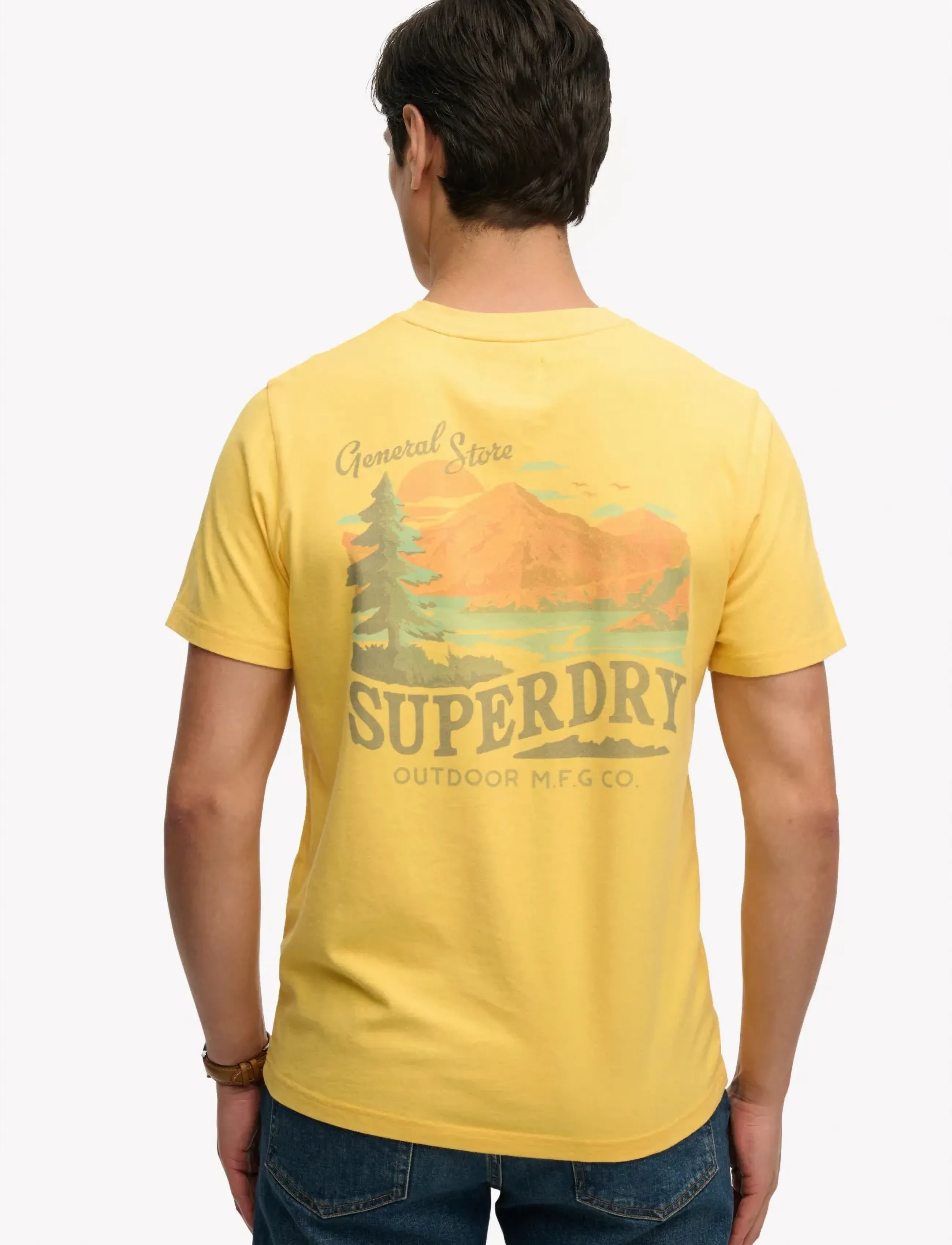 Superdry - OUTDOORS MOUNTAIN RLXD TEE - kurzärmelig - daffodil yellow - 2