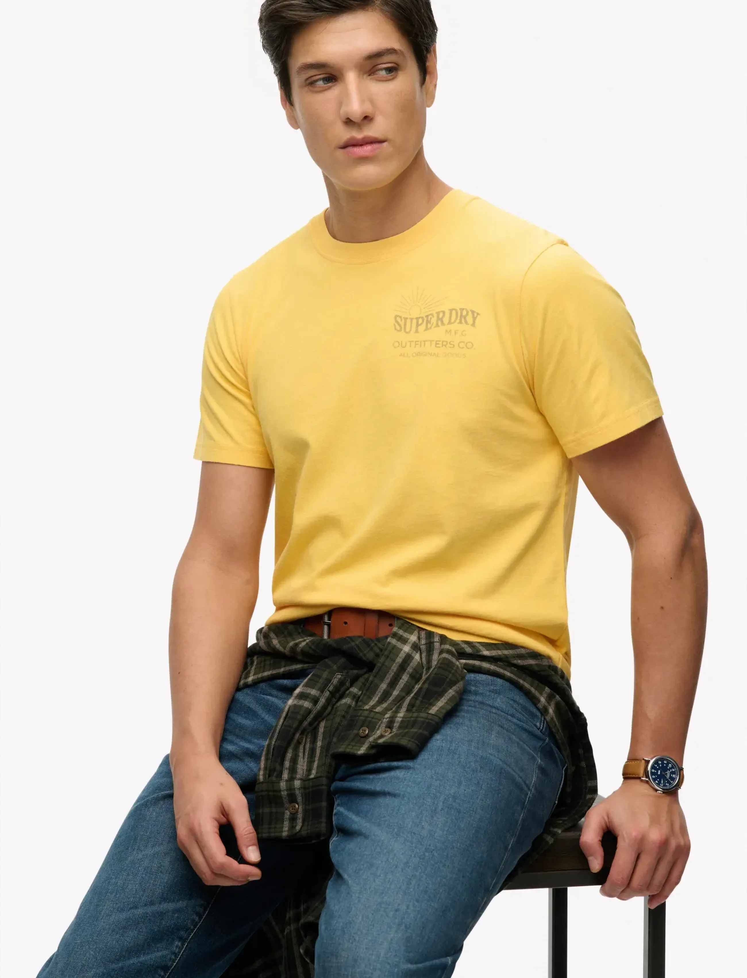 Superdry - OUTDOORS MOUNTAIN RLXD TEE - kurzärmelig - daffodil yellow - 4