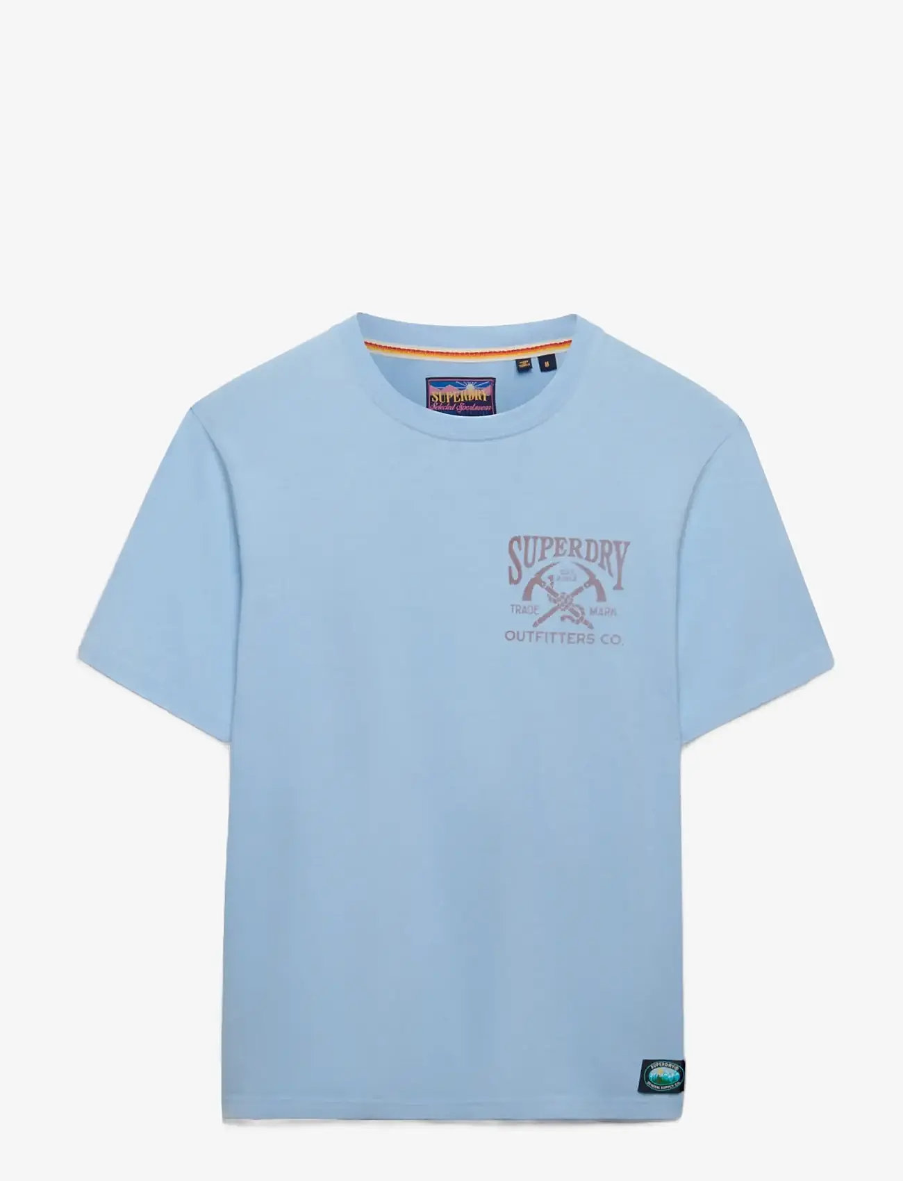 Superdry - OUTDOORS MOUNTAIN RLXD TEE - short-sleeved t-shirts - seafoam blue - 1