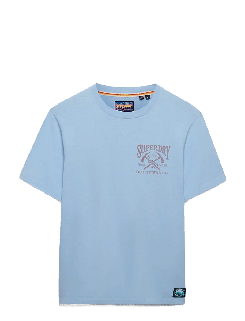 Superdry - OUTDOORS MOUNTAIN RLXD TEE - short-sleeved t-shirts - seafoam blue - 1
