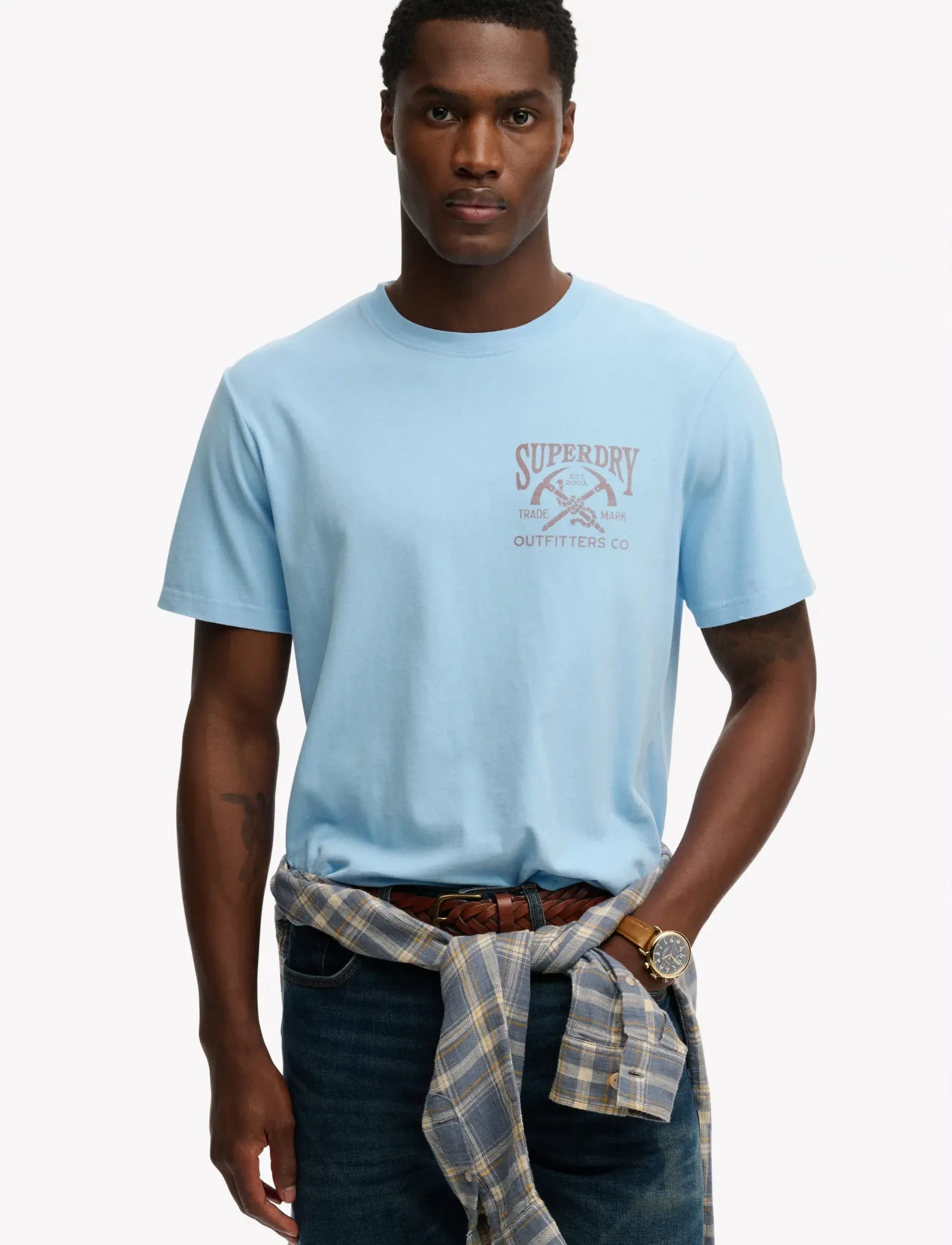 Superdry OUTDOORS MOUNTAIN RLXD TEE - Tøj - SEAFOAM BLUE / blue